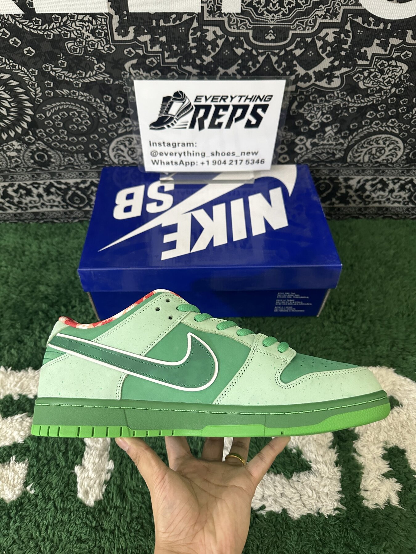 SB Dunk Low Concepts Green Lobster - Image 6