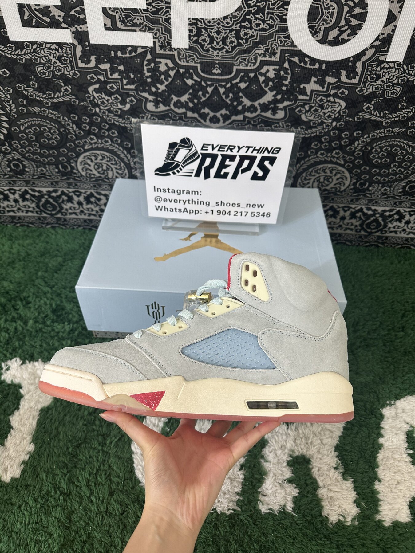 AJ5 Retro Trophy Room Ice Blue - Image 7