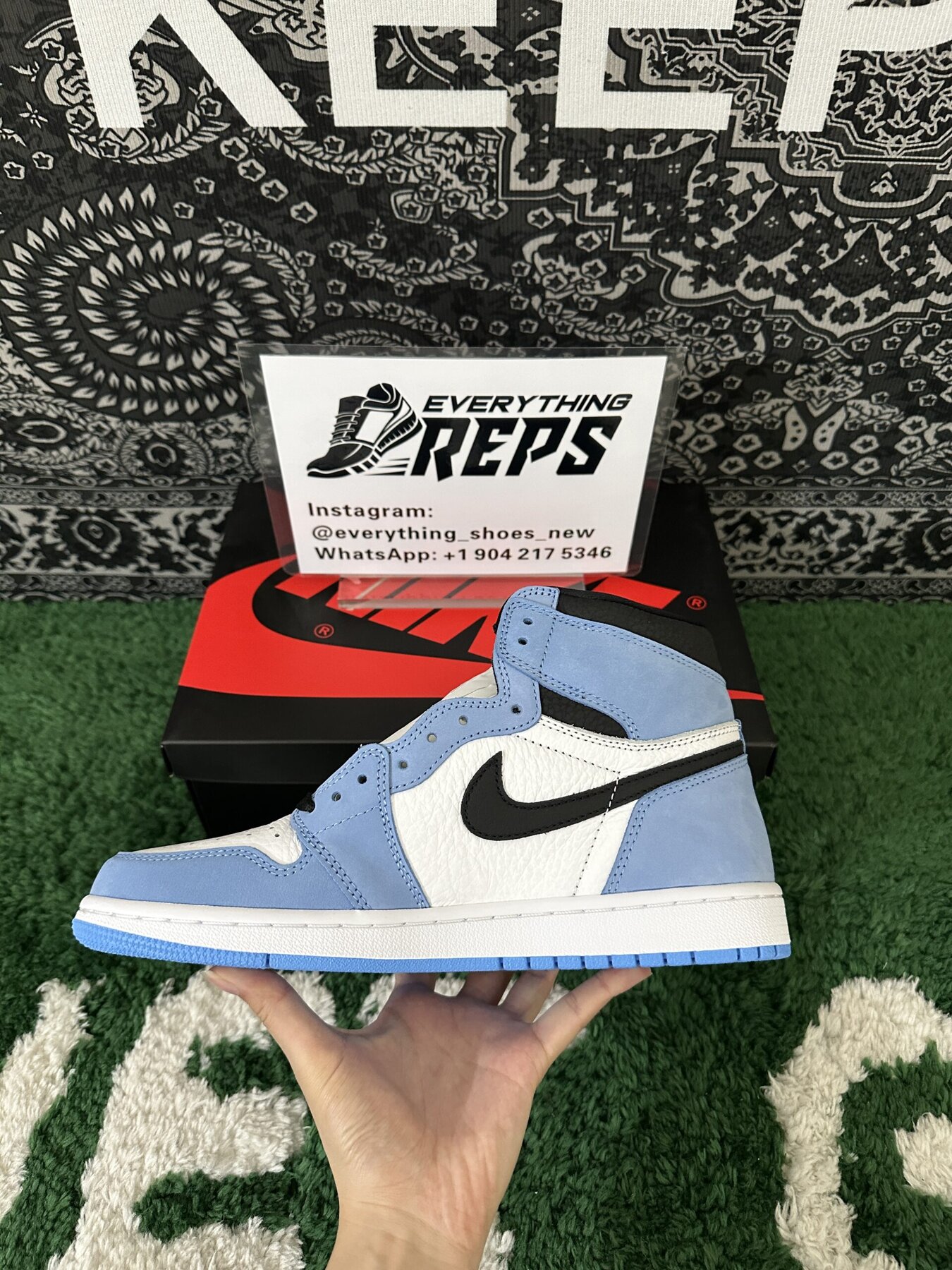 AJ1 Retro High White University Blue Black - Image 7