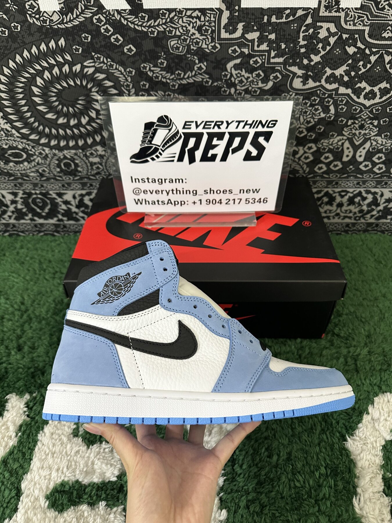 AJ1 Retro High White University Blue Black - Image 6