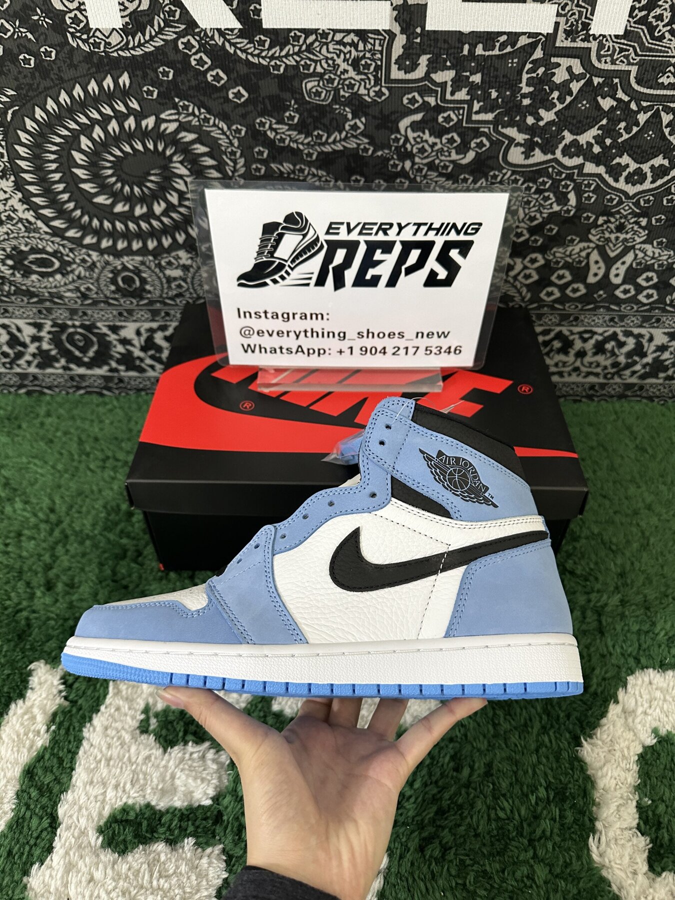 AJ1 Retro High White University Blue Black - Image 5