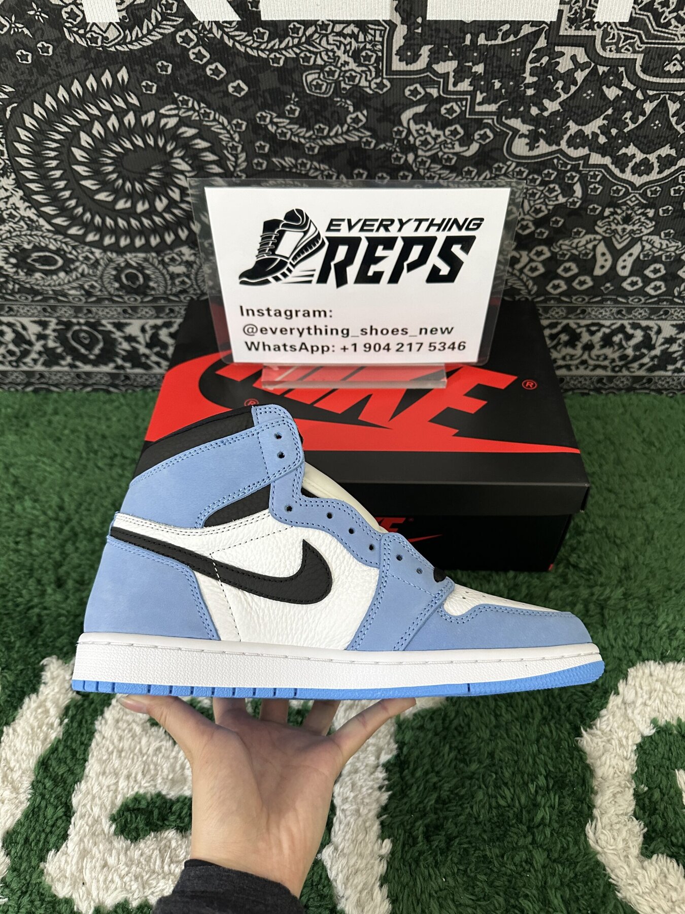 AJ1 Retro High White University Blue Black - Image 4