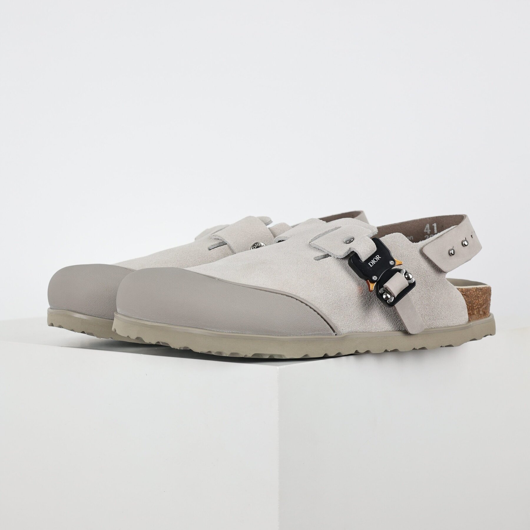 D x Birkenstock Tokio Mule Light Grey - Image 8