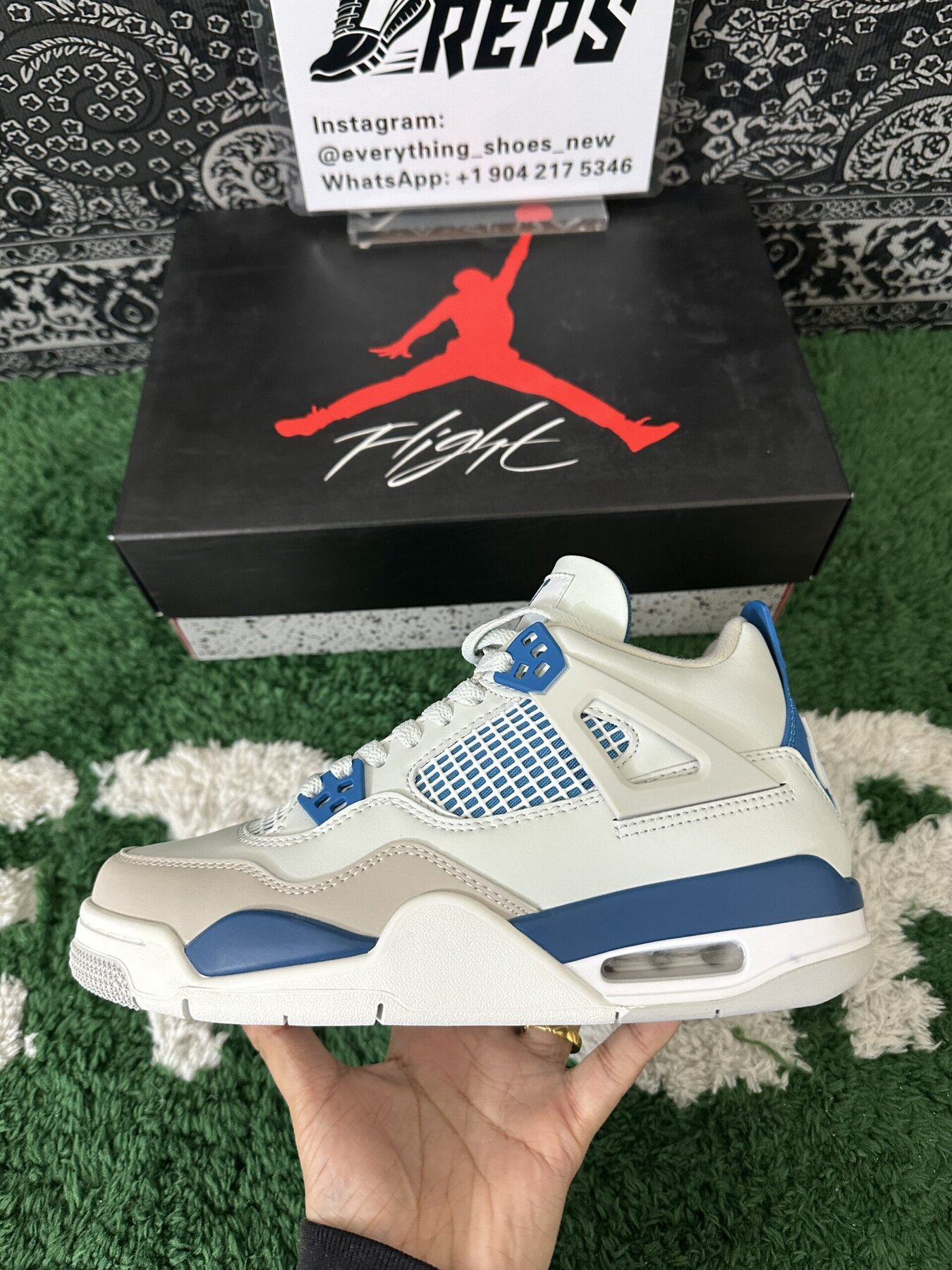 AJ4 Retro Military Blue - Image 6
