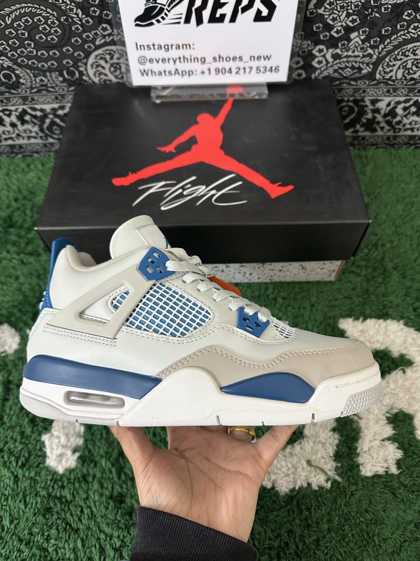 AJ4 Retro Military Blue - Image 7