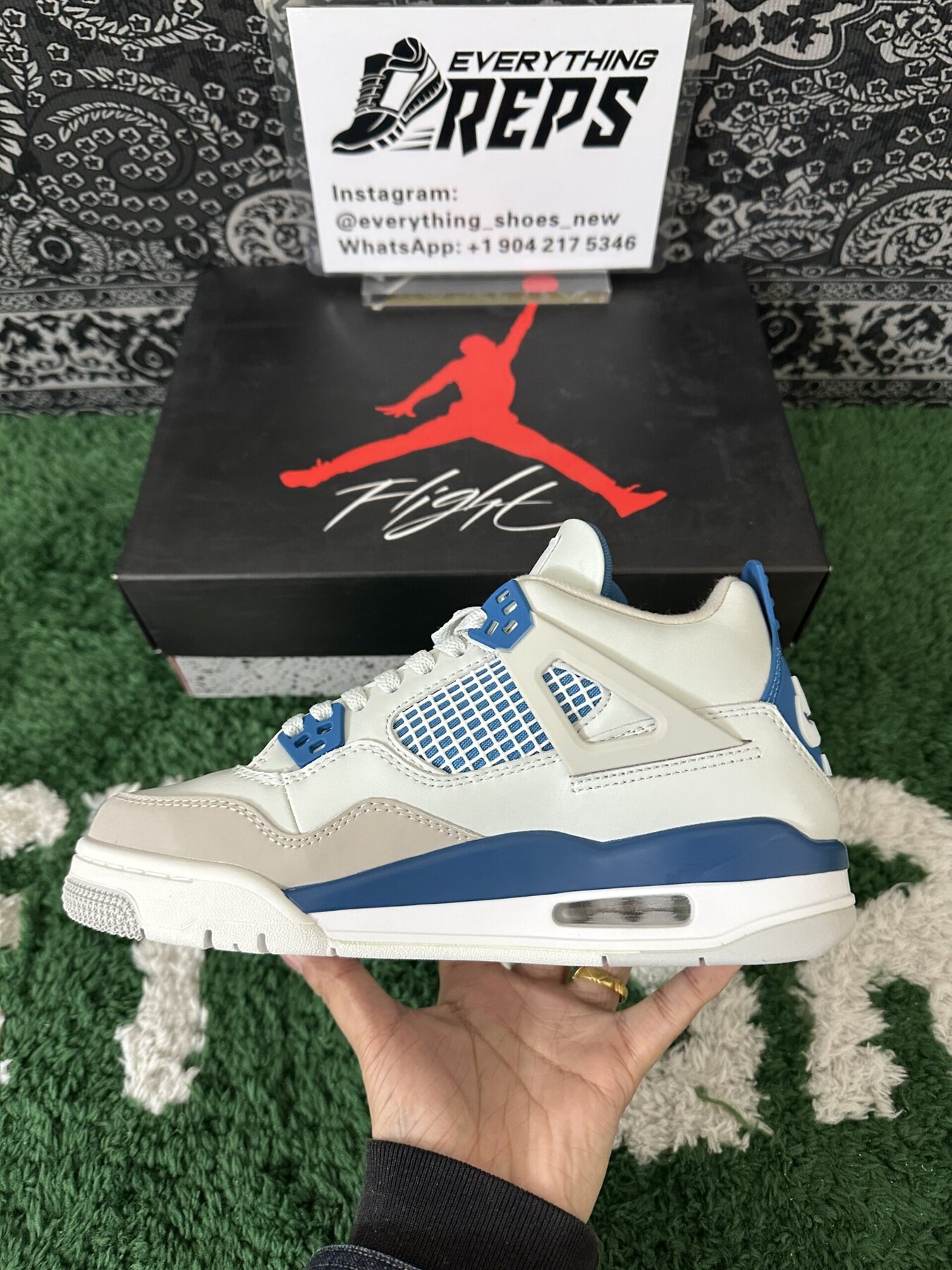 AJ4 Retro Military Blue - Image 8
