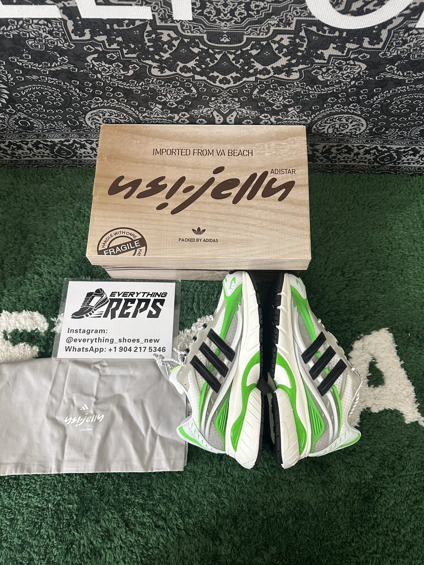 Adidas Adistar Jellyfish Pharrell Williams Focus Green White - Image 3