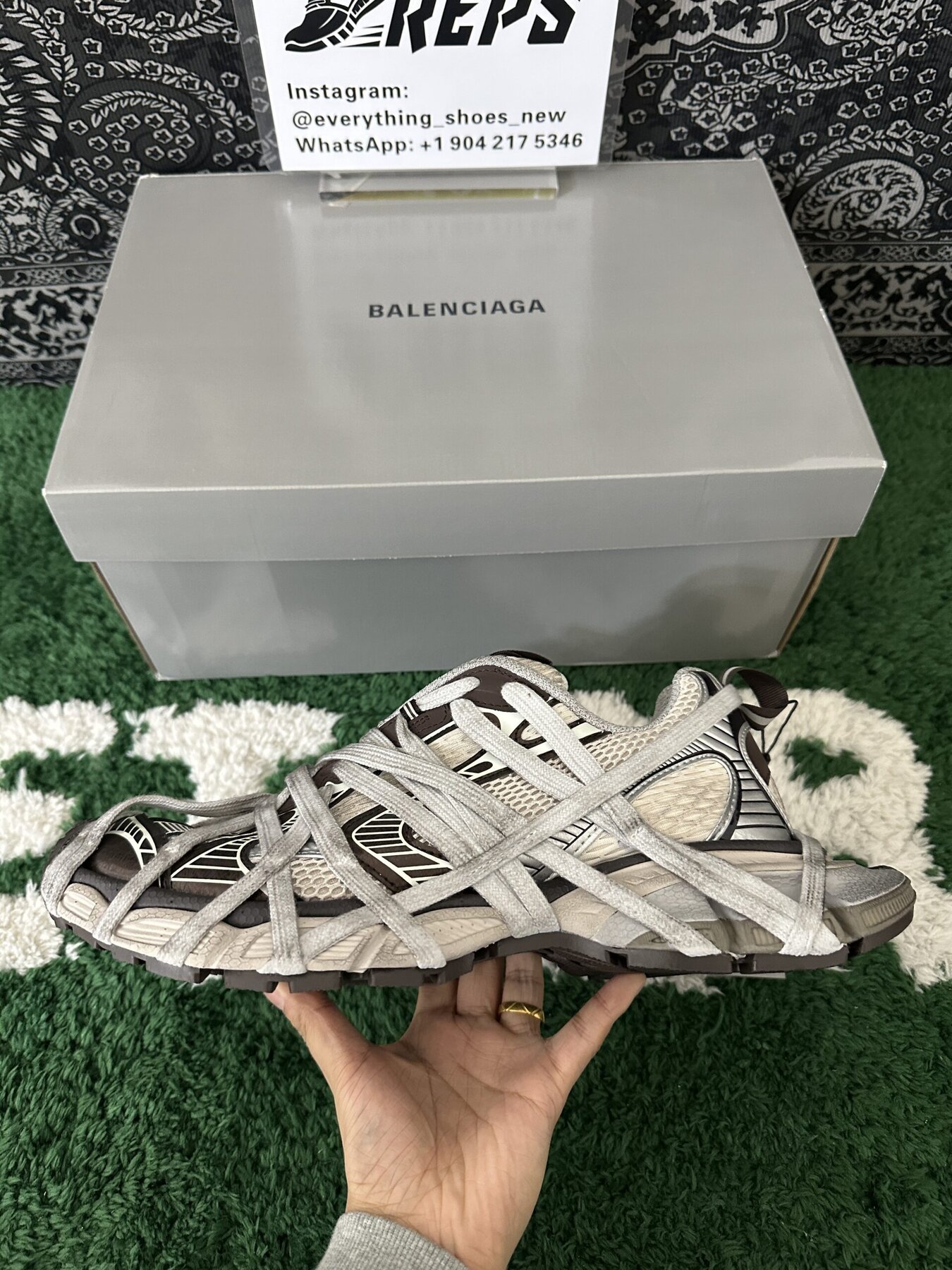 Balenciaga Phantom Sneakers Grey White - Image 8
