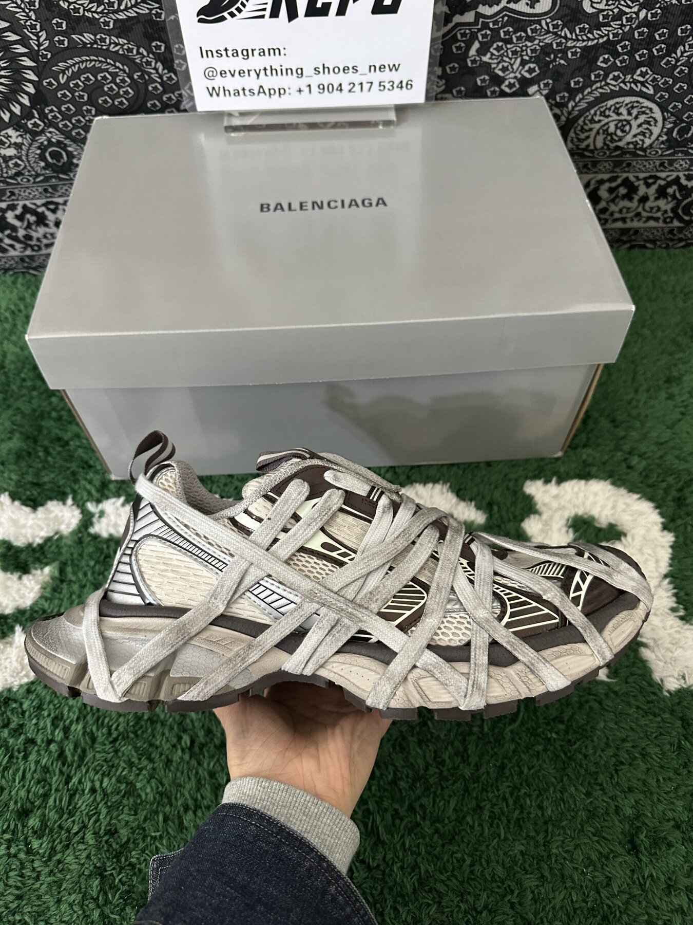 Balenciaga Phantom Sneakers Grey White - Image 6