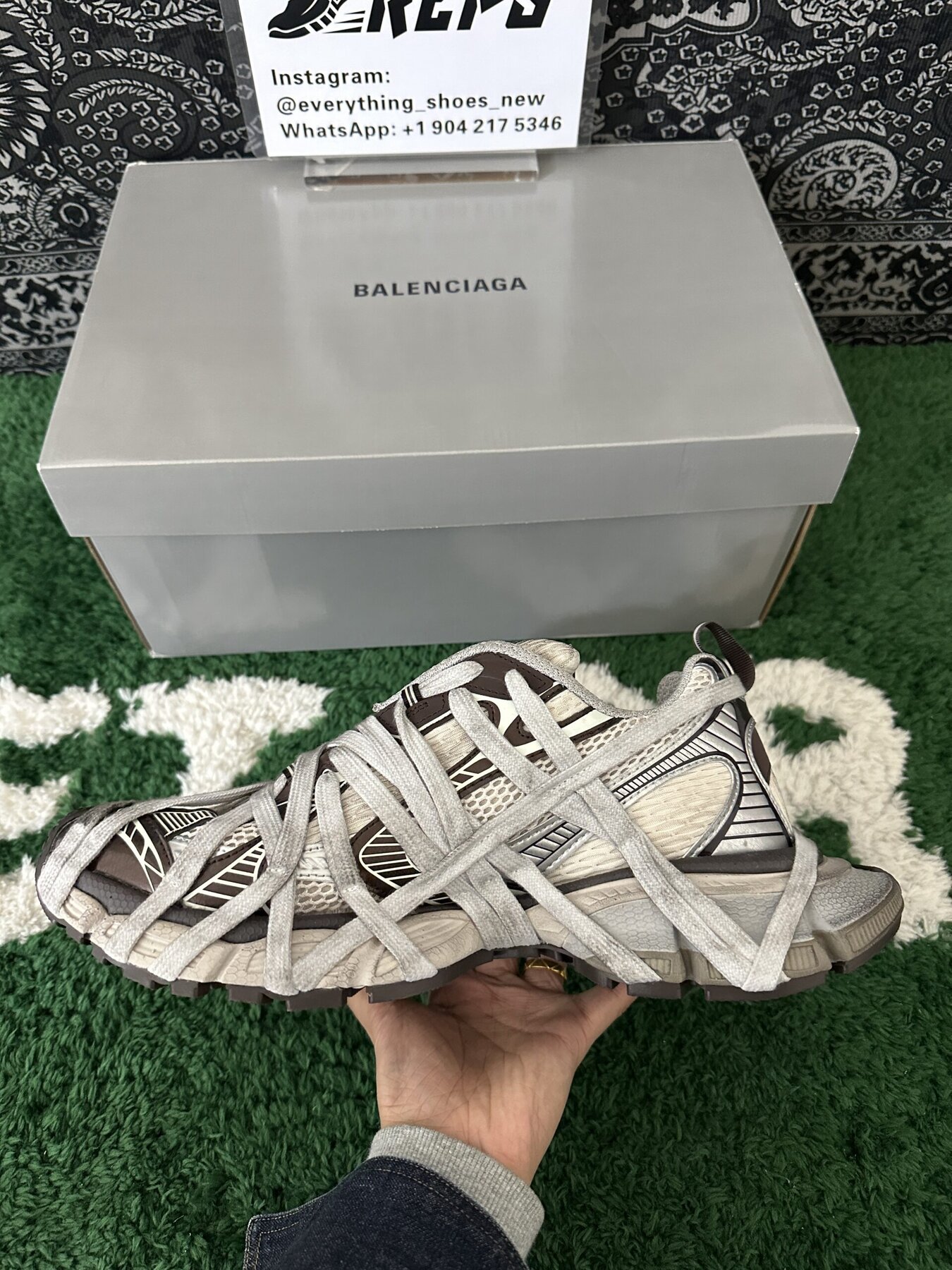Balenciaga Phantom Sneakers Grey White - Image 5
