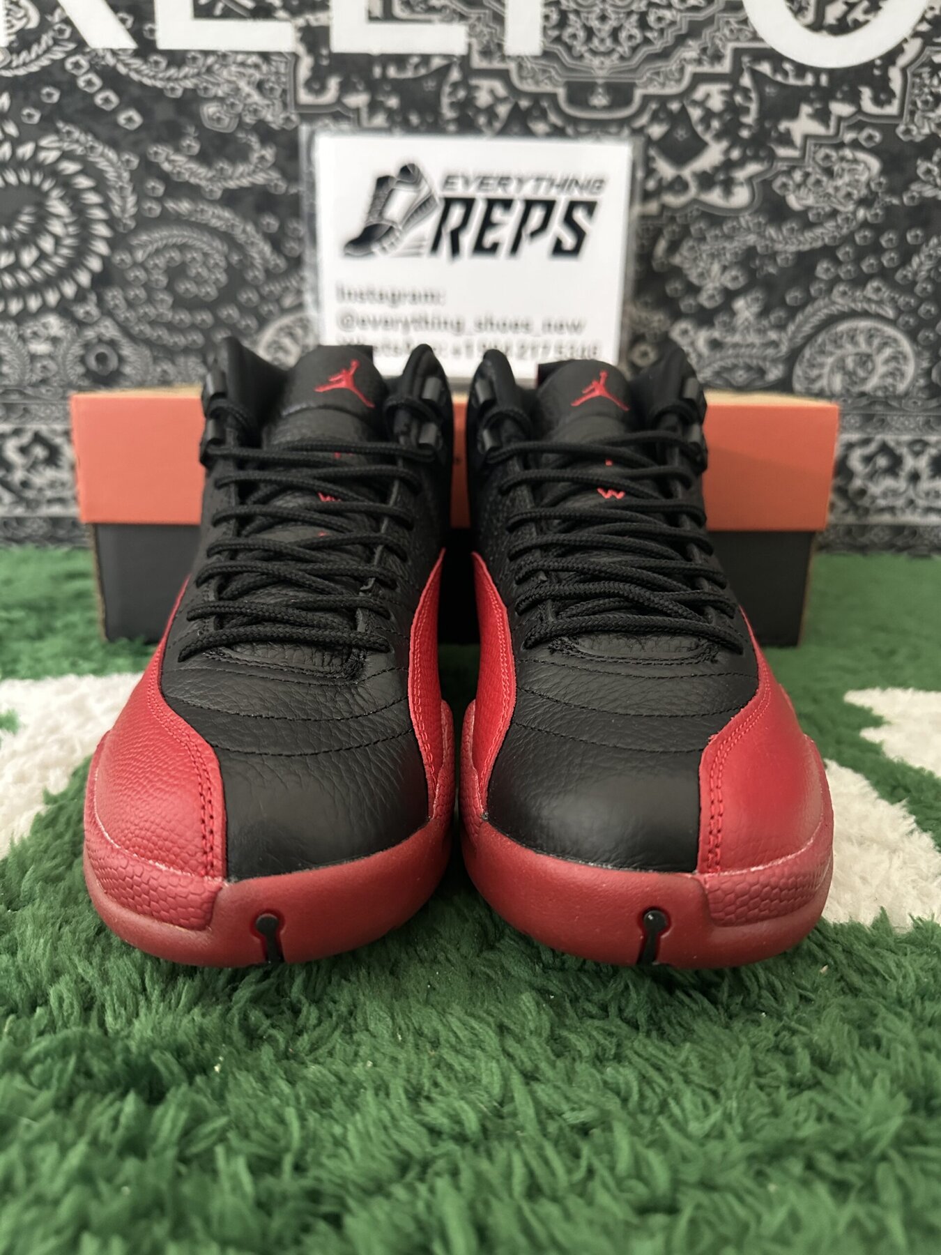 AJ12 Retro Flu Game Black Red - Image 9