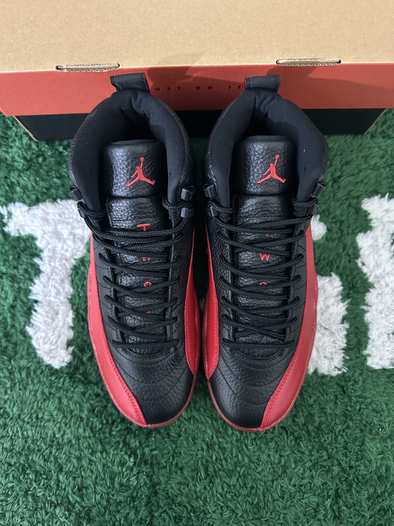 AJ12 Retro Flu Game Black Red - Image 8
