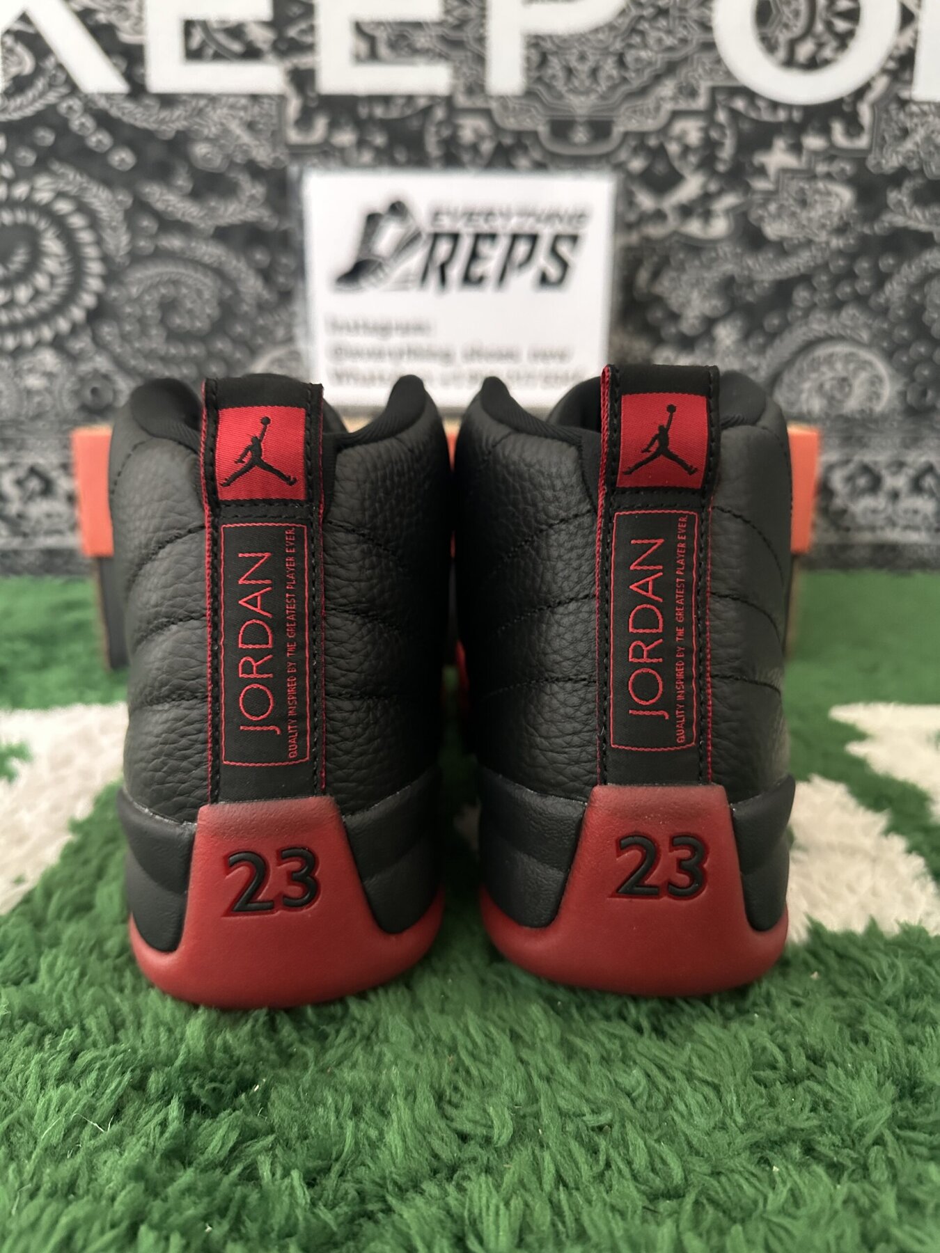 AJ12 Retro Flu Game Black Red - Image 7
