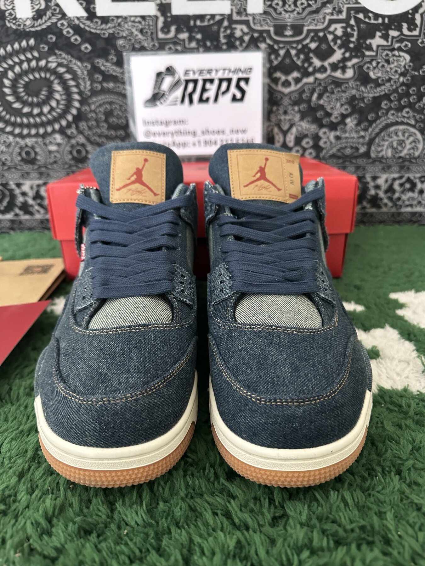 AJ4 Retro Levi's Denim - Image 9