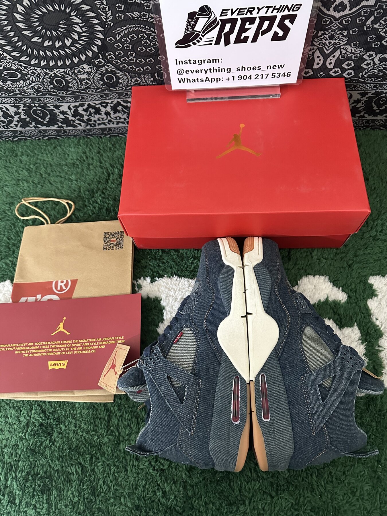 AJ4 Retro Levi's Denim - Image 2