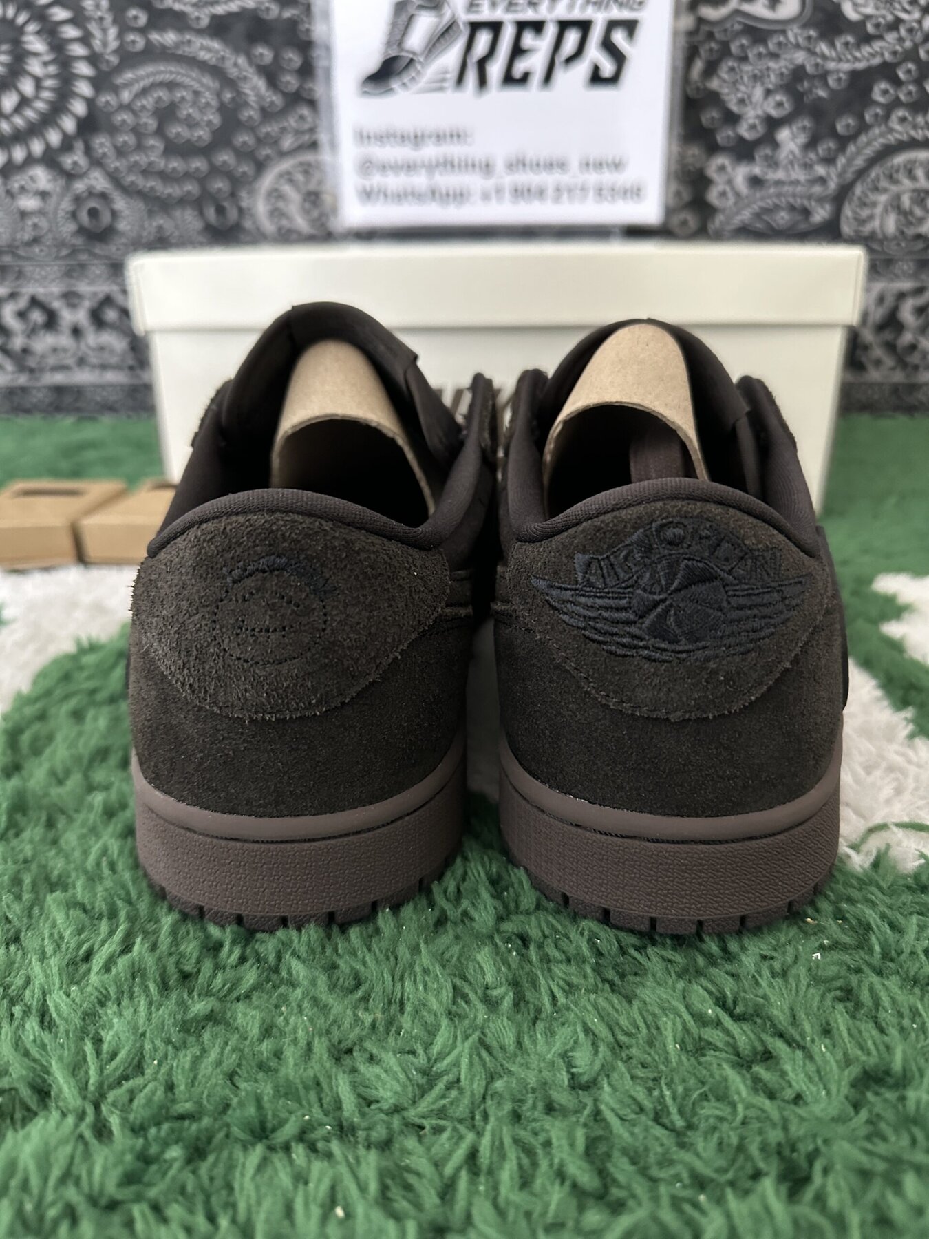 TS x AJ1 Retro Low OG SP Velvet Brown - Image 4