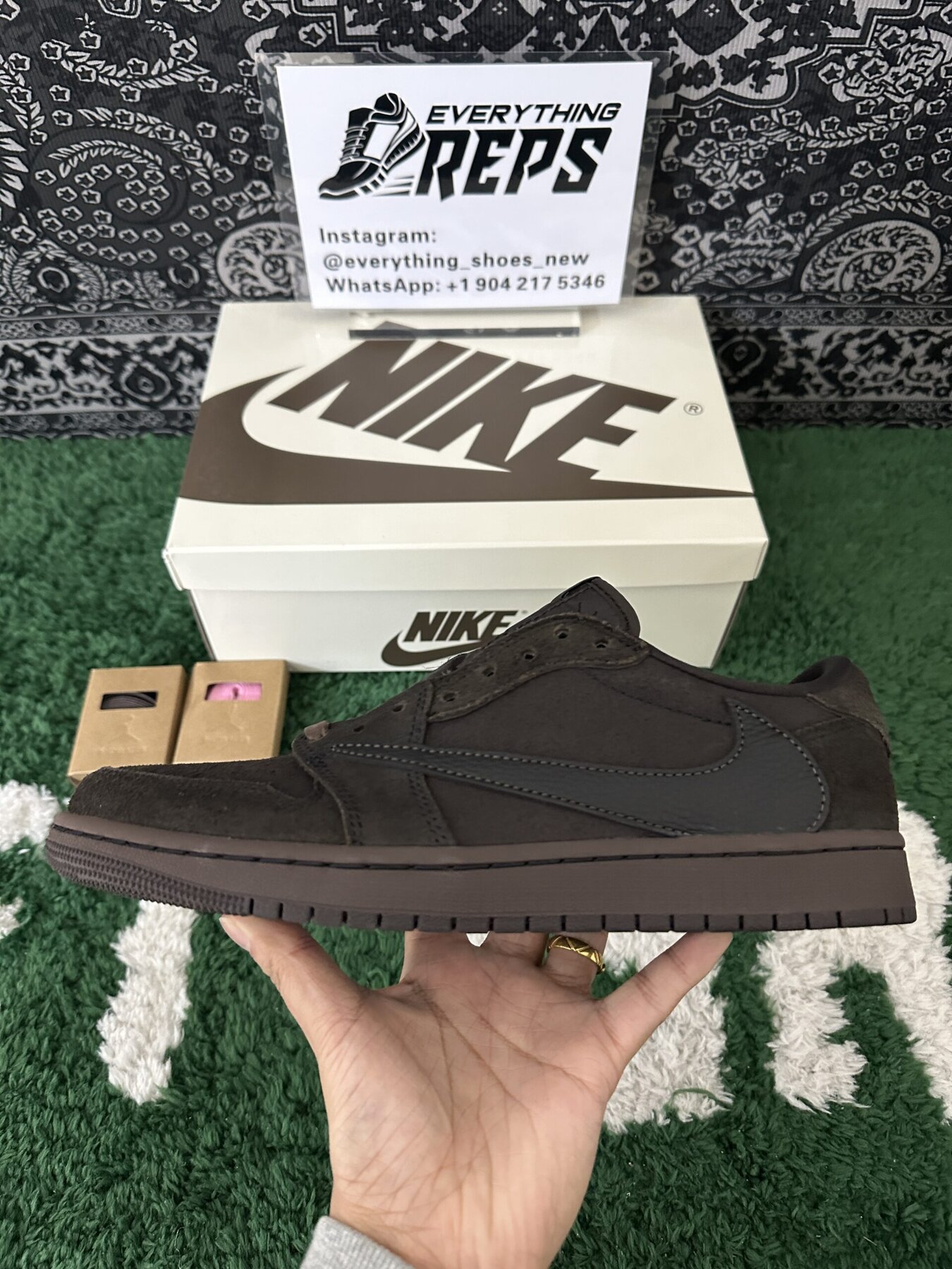 TS x AJ1 Retro Low OG SP Velvet Brown - Image 6