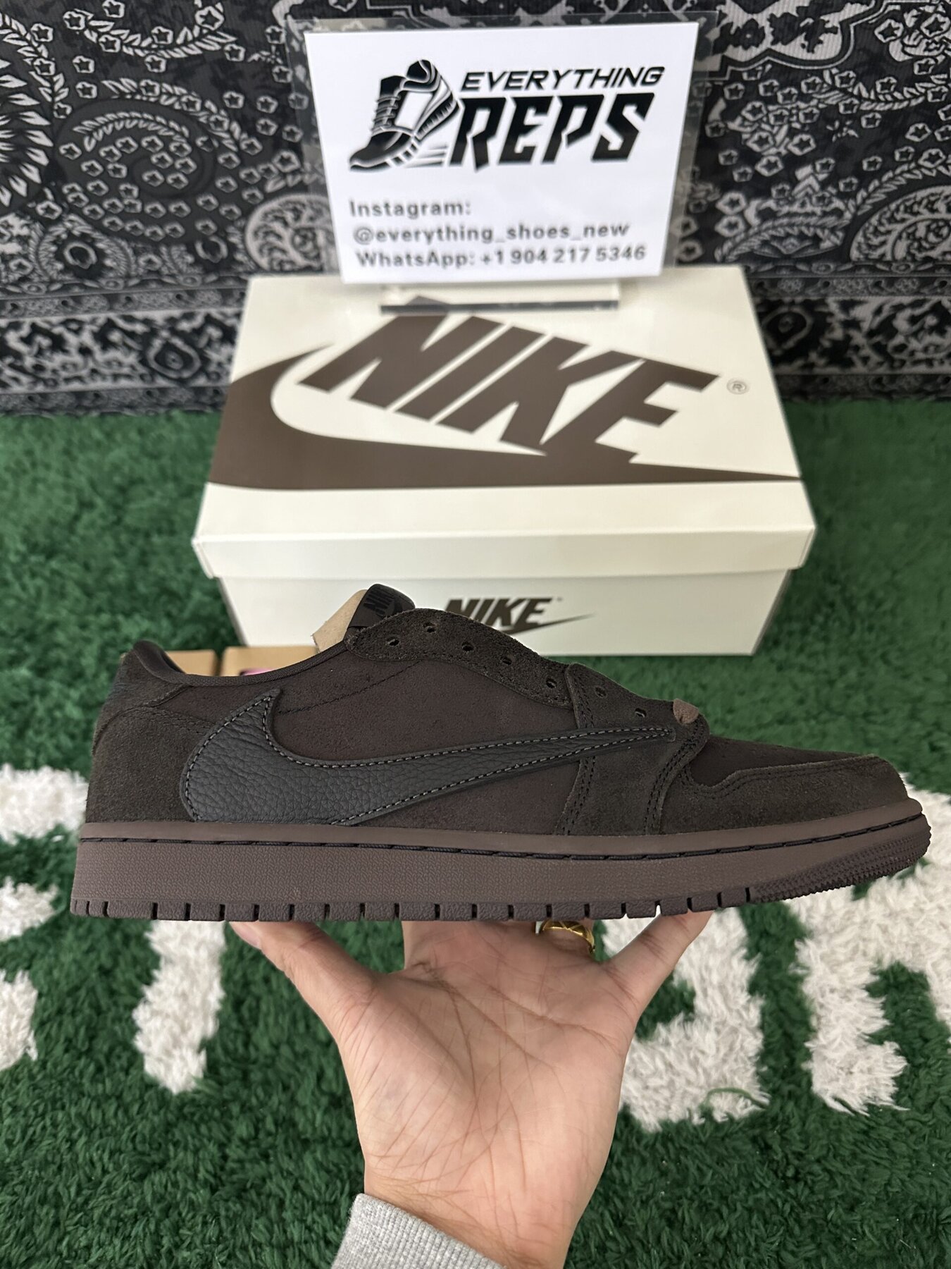 TS x AJ1 Retro Low OG SP Velvet Brown - Image 7