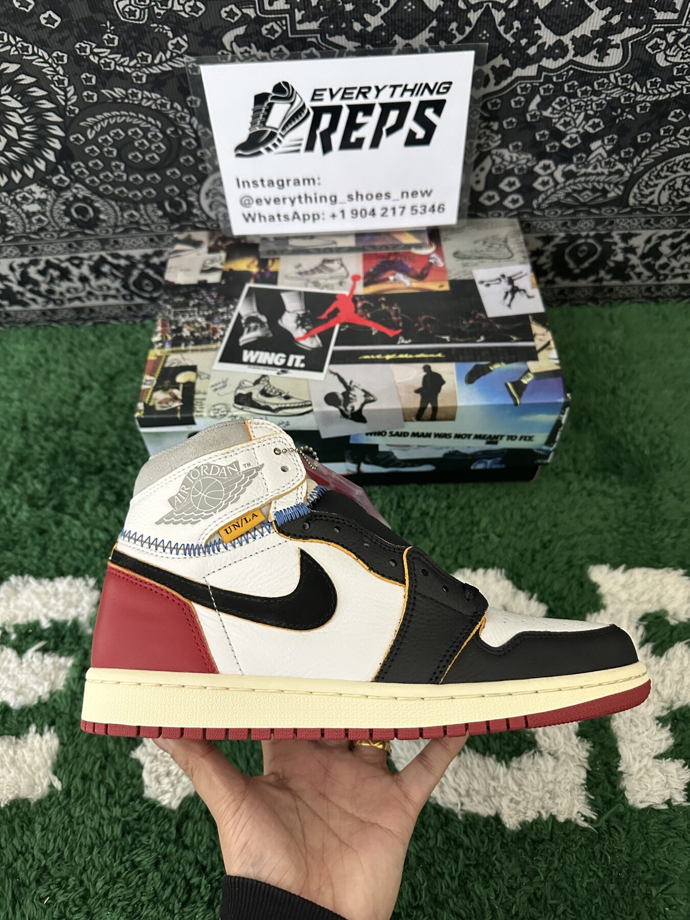 AJ1 Retro High Union Los Angeles Black Toe - Image 7