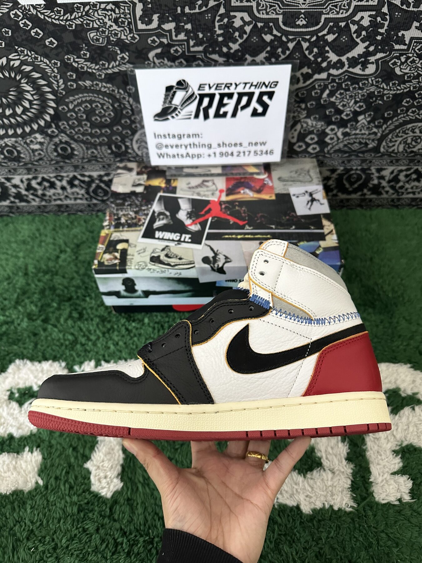 AJ1 Retro High Union Los Angeles Black Toe - Image 8