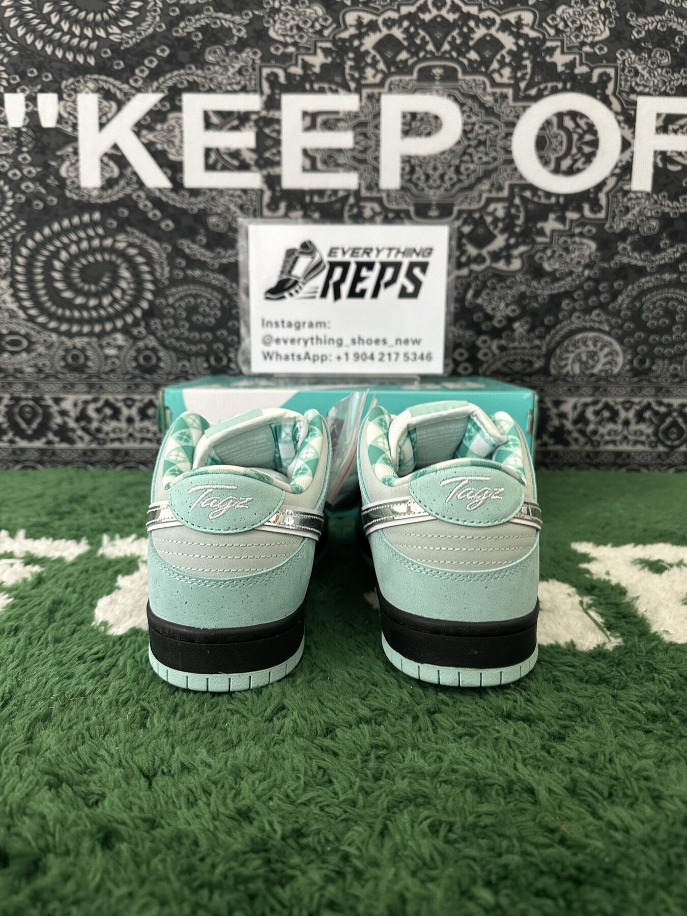 SB Dunk Diamond Lobster Tiffany Customs - Image 8