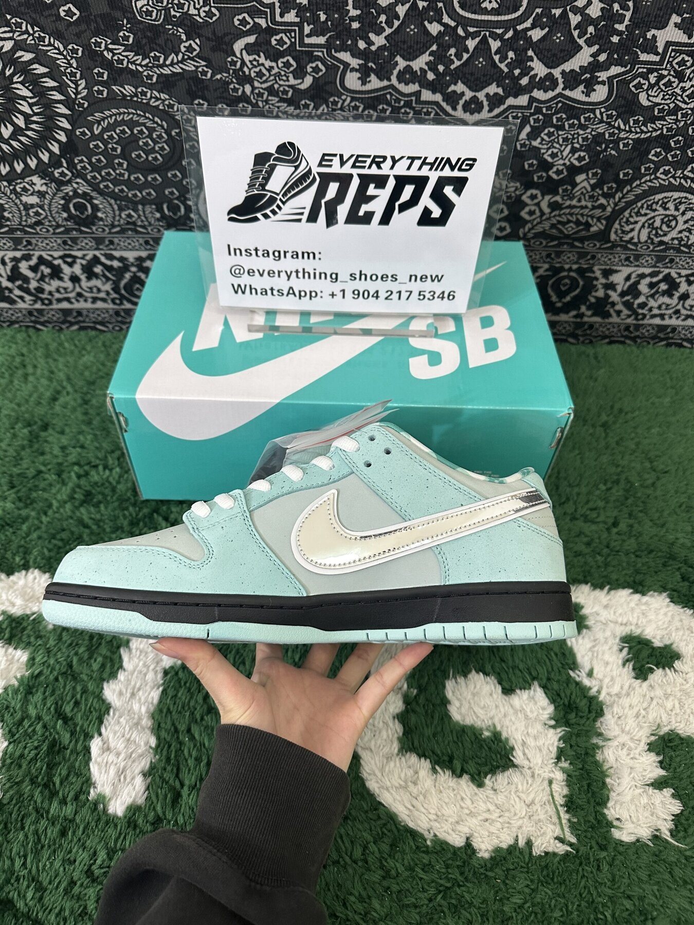 SB Dunk Diamond Lobster Tiffany Customs - Image 7