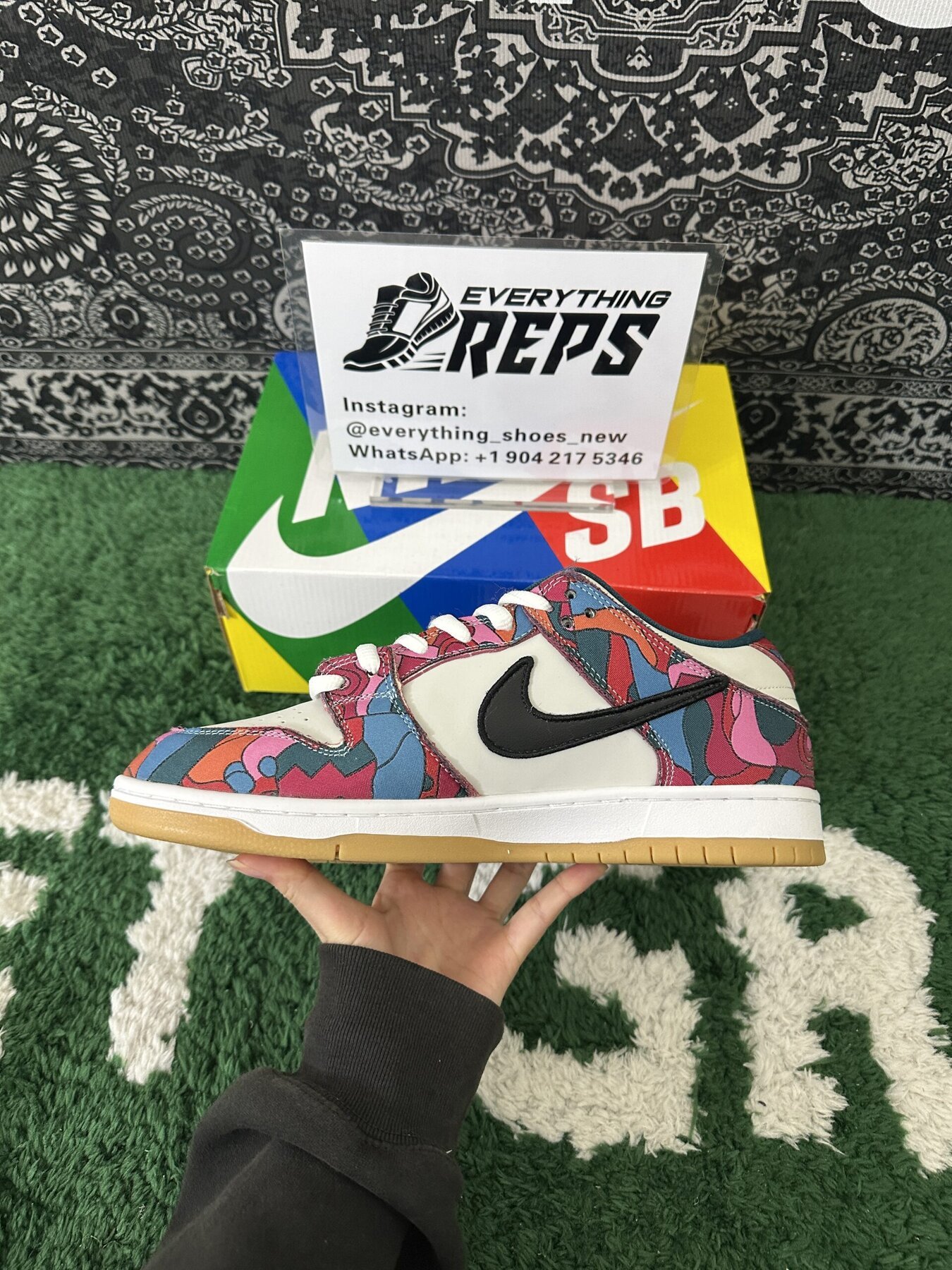 SB Dunk Low Pro Parra Abstract Art - Image 5