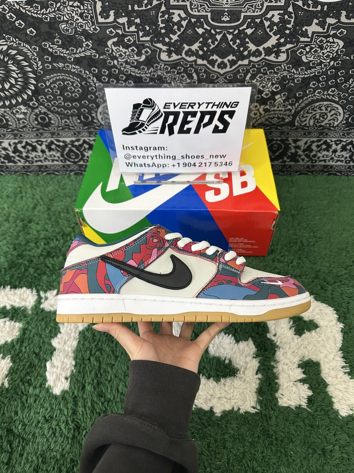 SB Dunk Low Pro Parra Abstract Art - Image 6