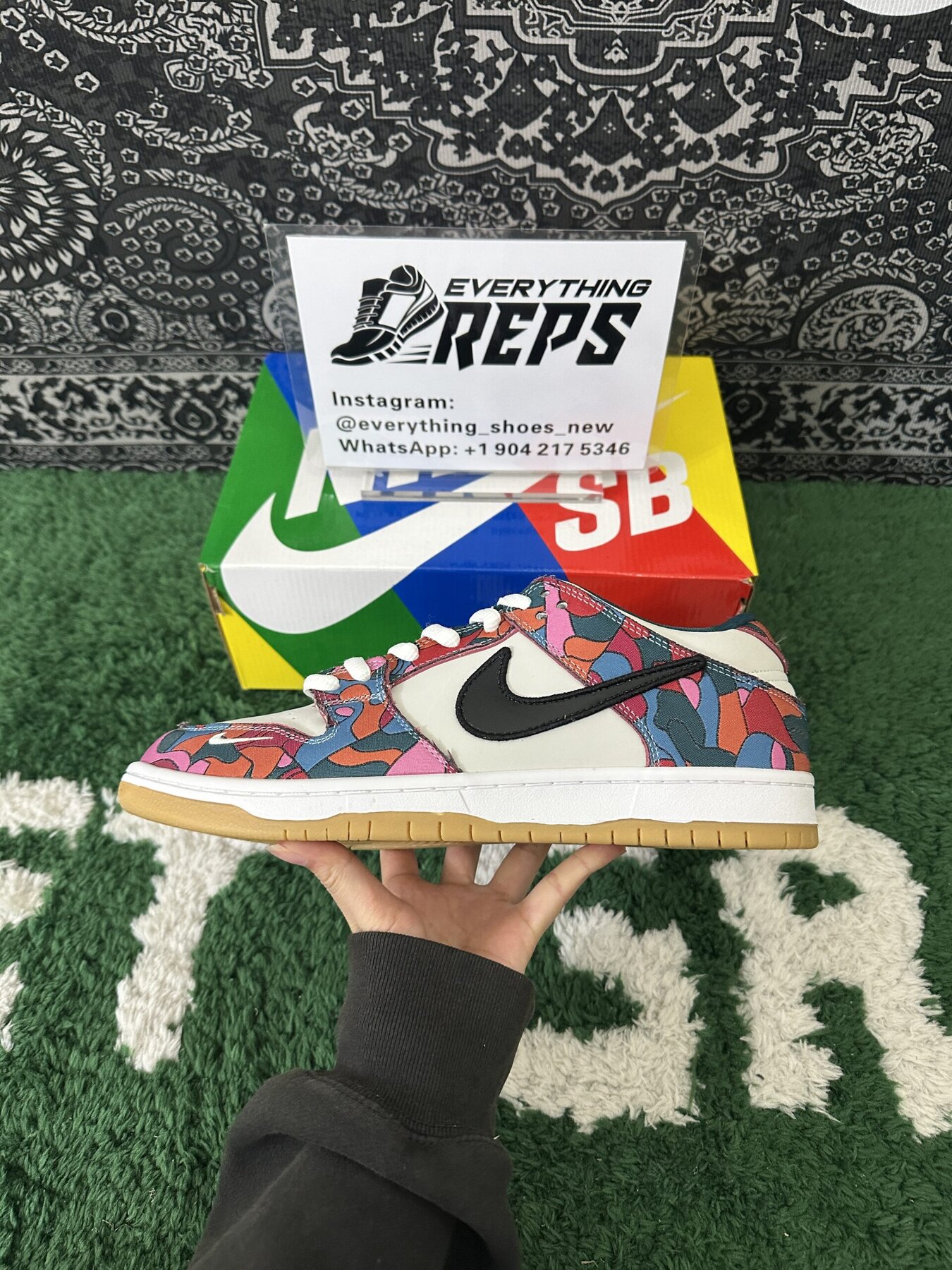 SB Dunk Low Pro Parra Abstract Art - Image 7