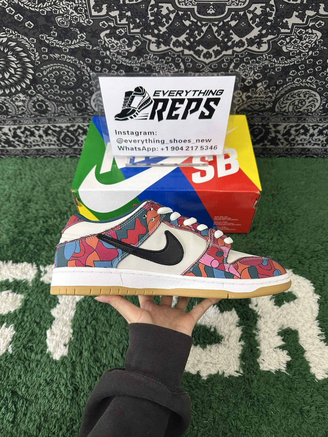 SB Dunk Low Pro Parra Abstract Art - Image 8