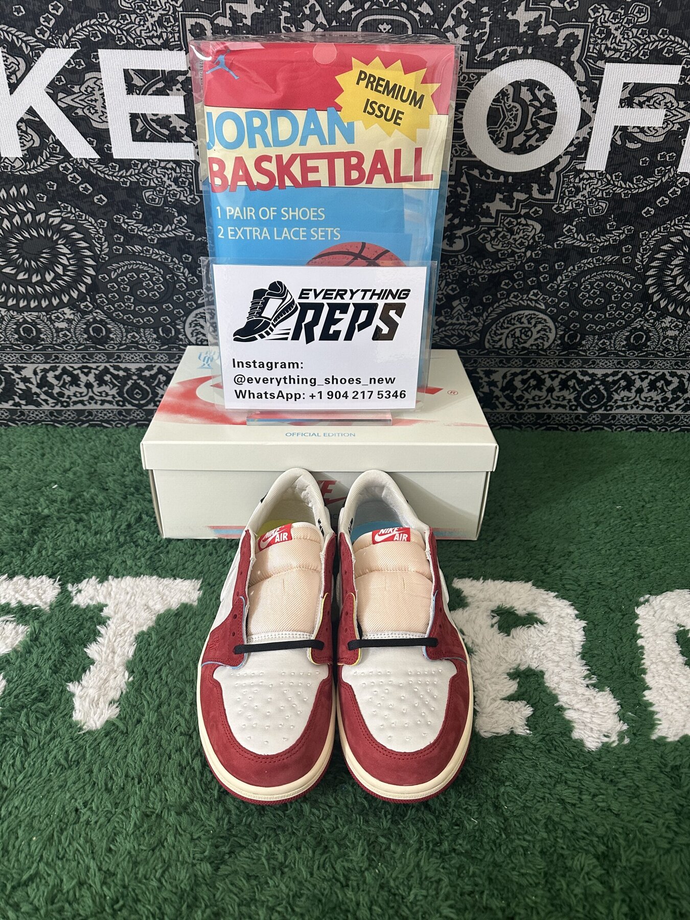 AJ1 Retro Low OG Trophy Room Rookie Card Home - Image 2