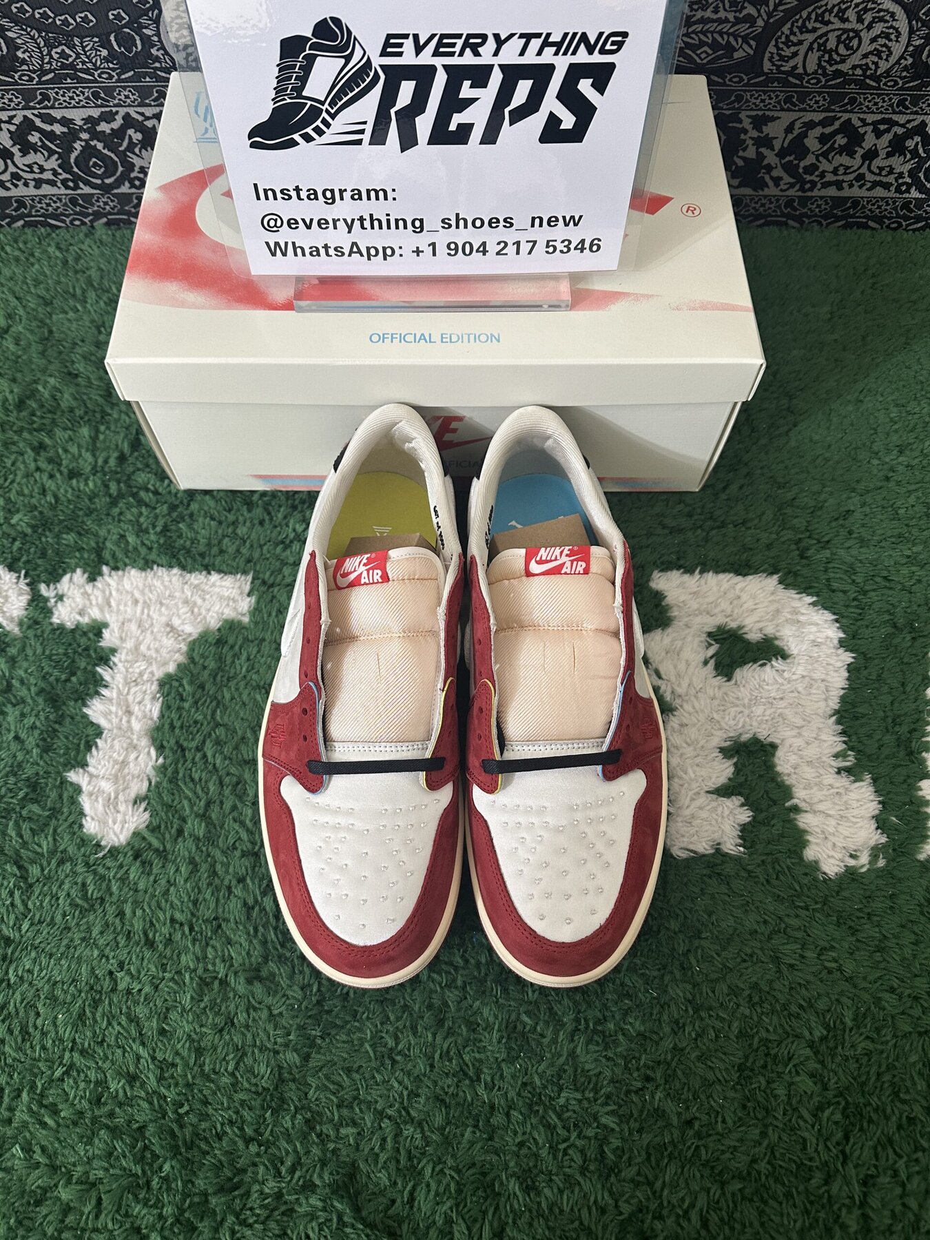 AJ1 Retro Low OG Trophy Room Rookie Card Home - Image 3