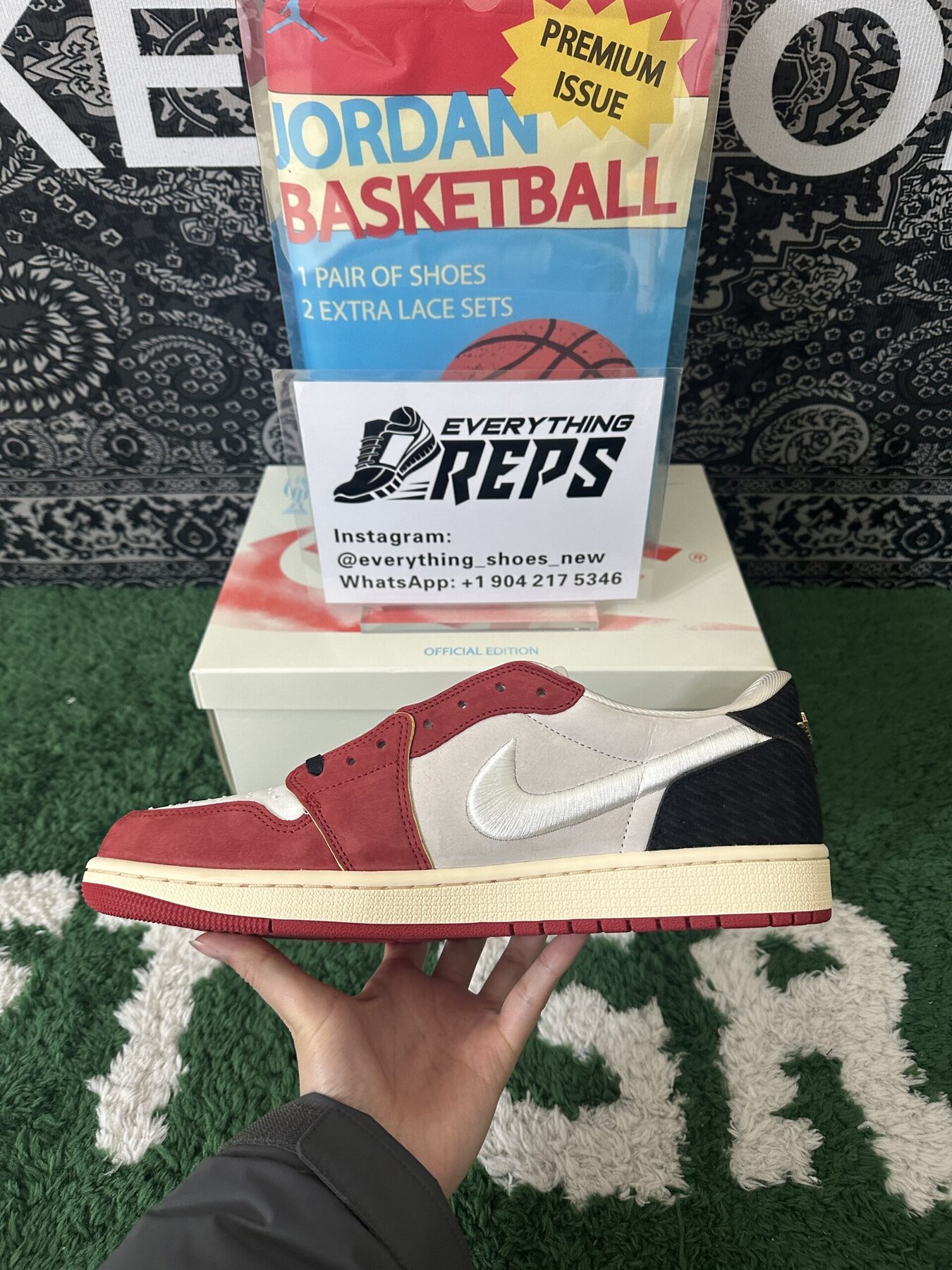 AJ1 Retro Low OG Trophy Room Rookie Card Home - Image 10