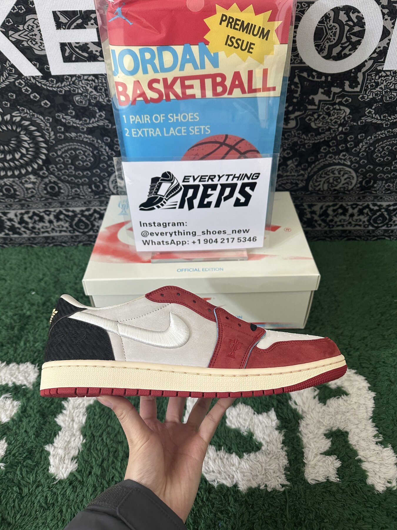AJ1 Retro Low OG Trophy Room Rookie Card Home - Image 5