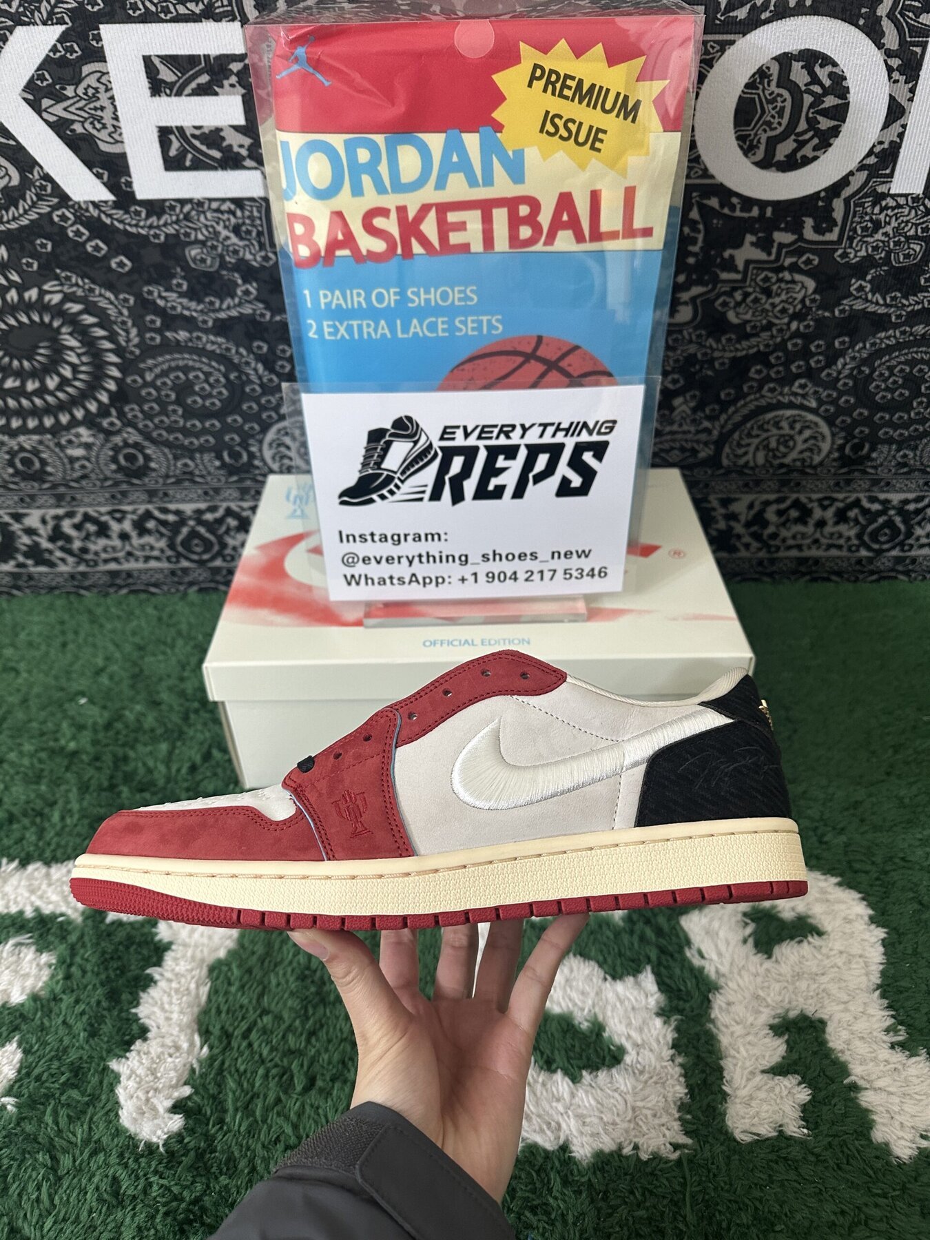 AJ1 Retro Low OG Trophy Room Rookie Card Home - Image 6