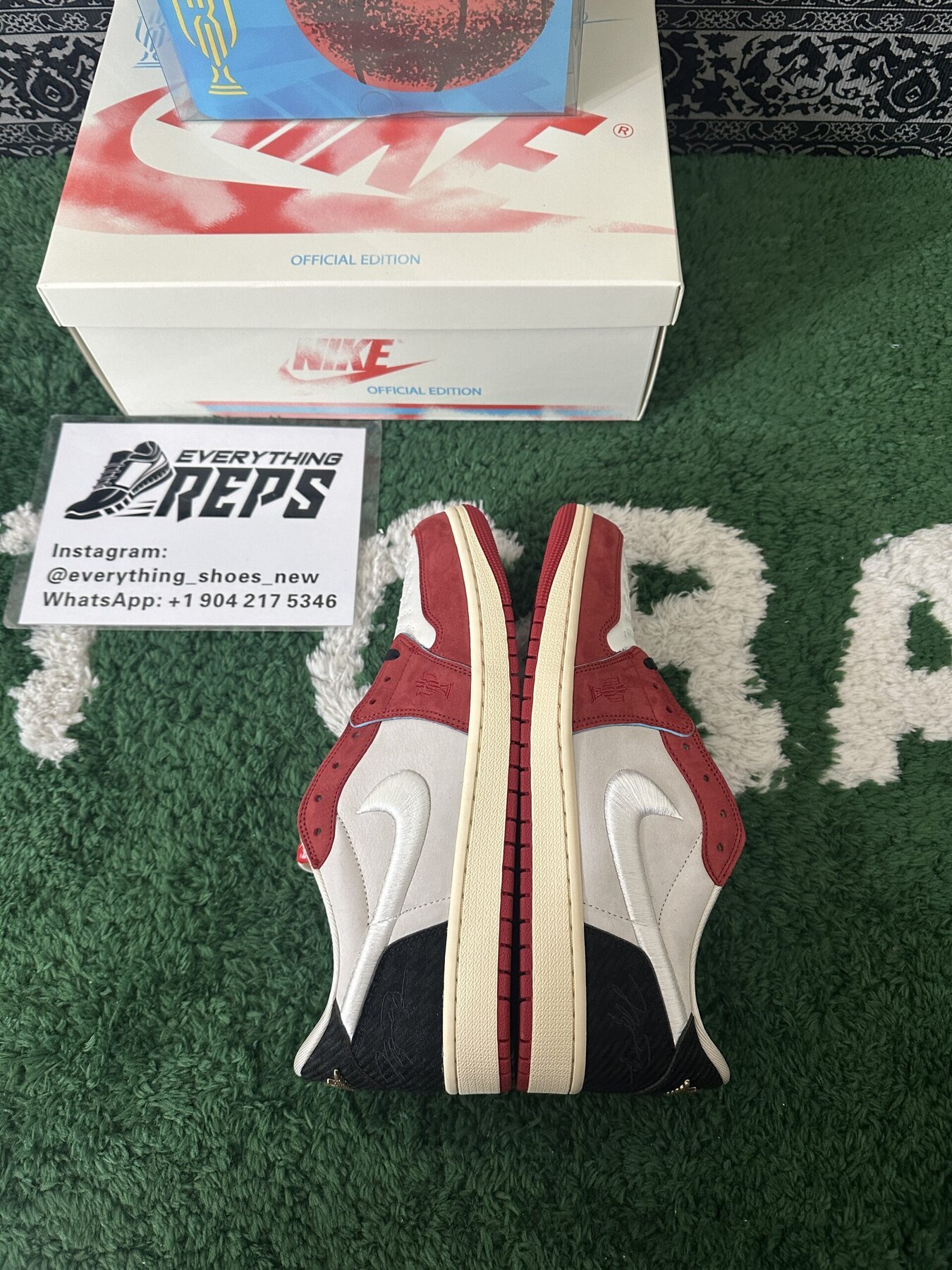 AJ1 Retro Low OG Trophy Room Rookie Card Home - Image 8