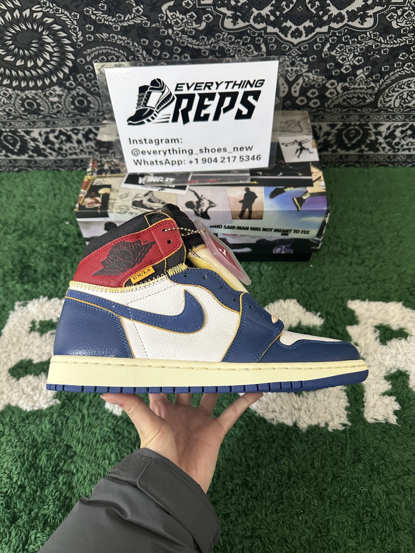 AJ1 Retro High Union Los Angeles Blue Toe - Image 6