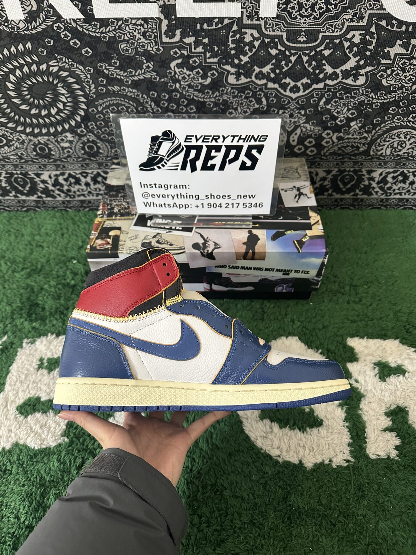 AJ1 Retro High Union Los Angeles Blue Toe - Image 8