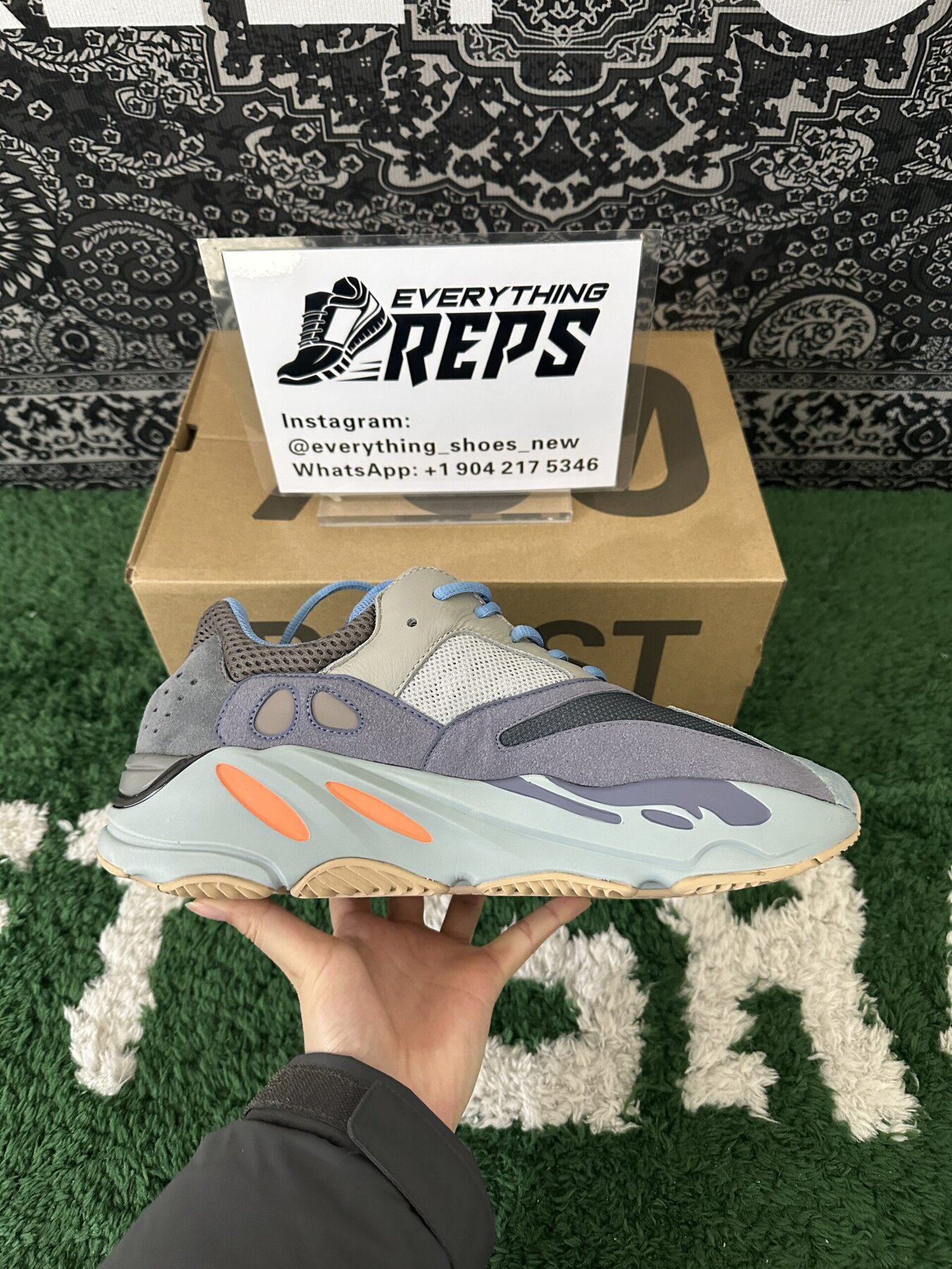 adidas Yeezy Boost 700 Carbon Blue - Image 8