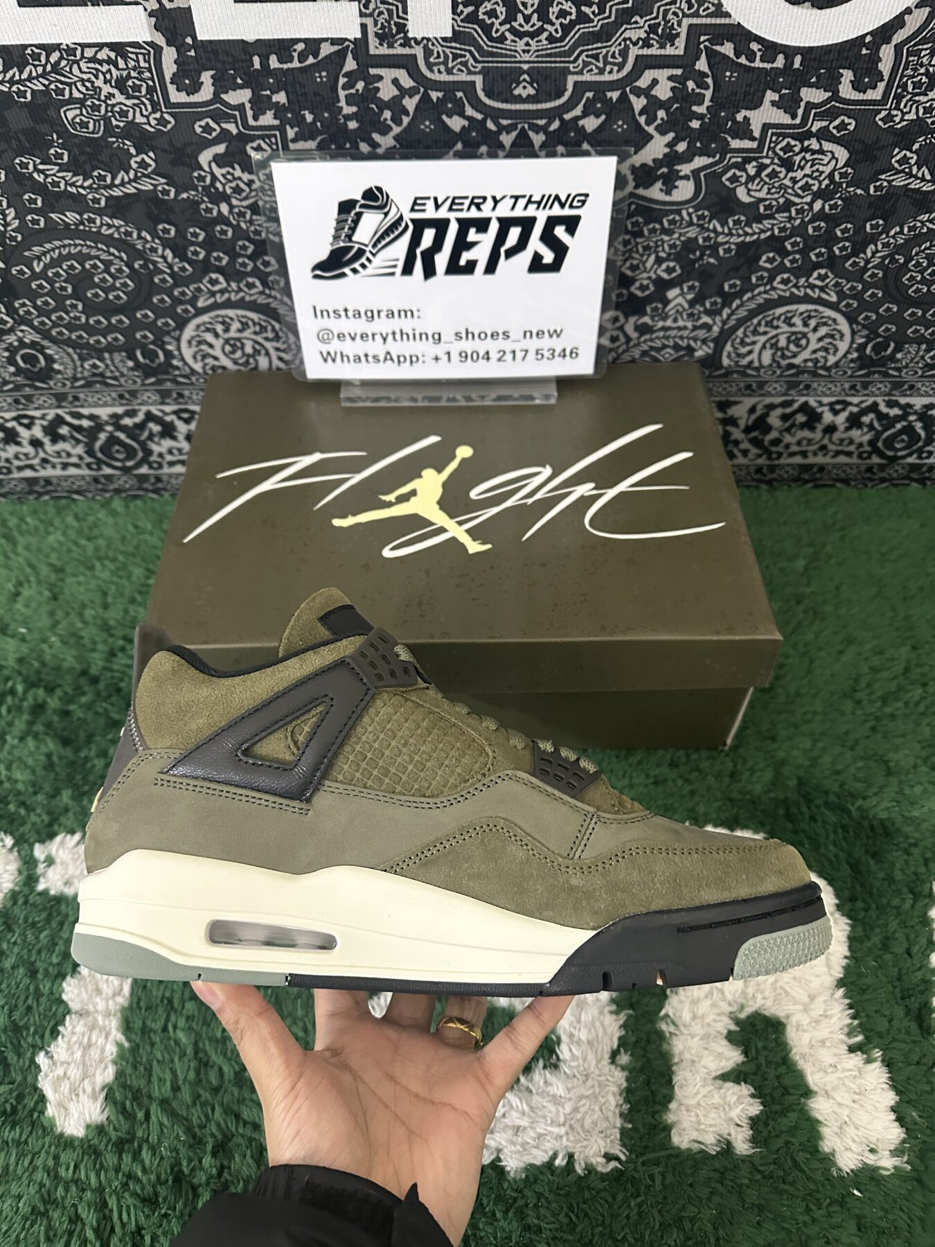 AJ4 Craft Medium Olive - Image 7
