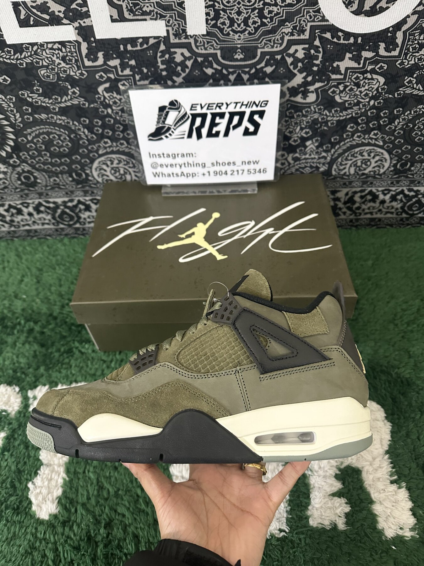 AJ4 Craft Medium Olive - Image 6