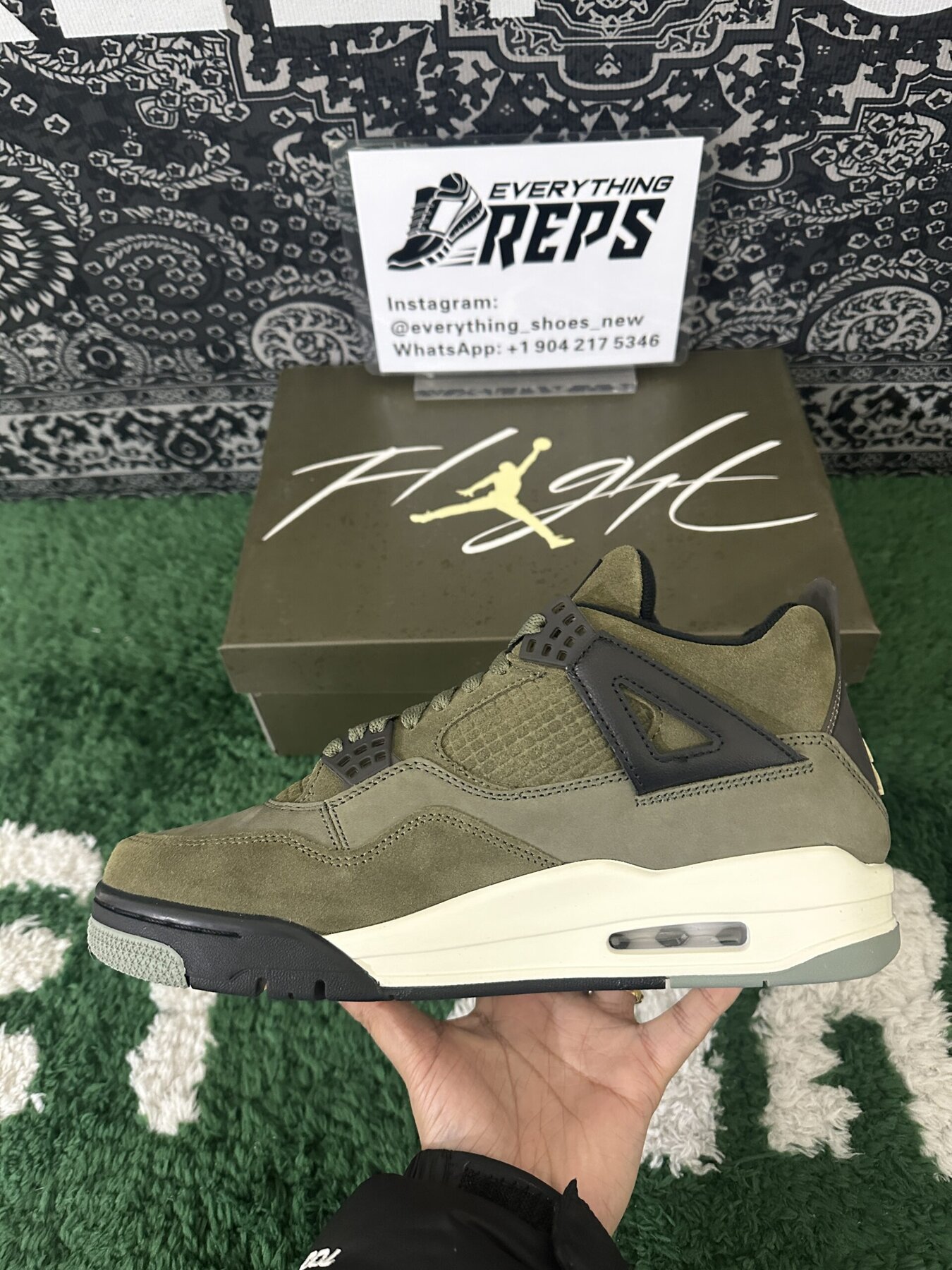 AJ4 Craft Medium Olive - Image 4