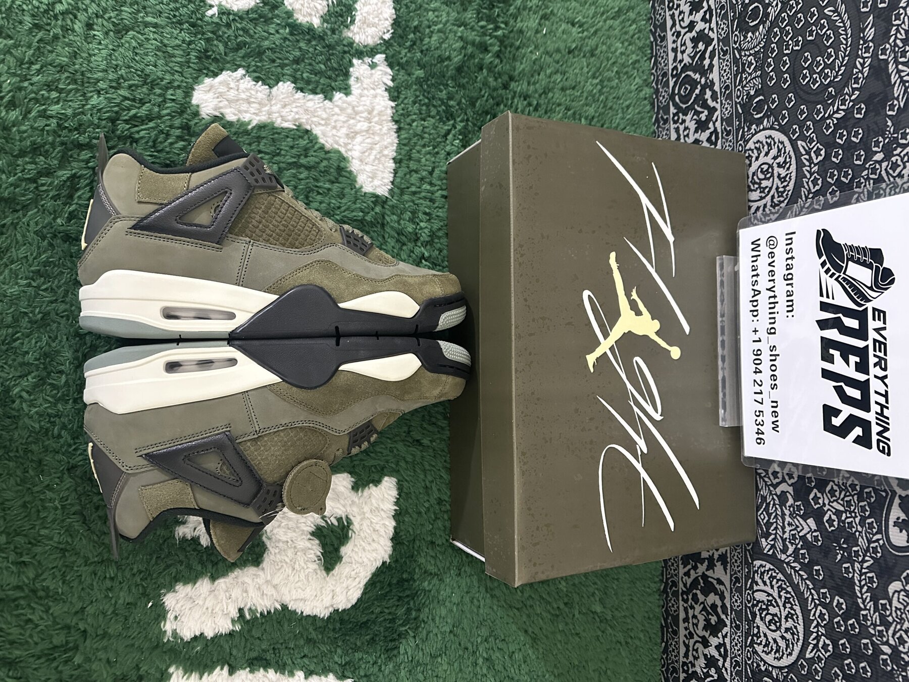 AJ4 Craft Medium Olive - Image 3
