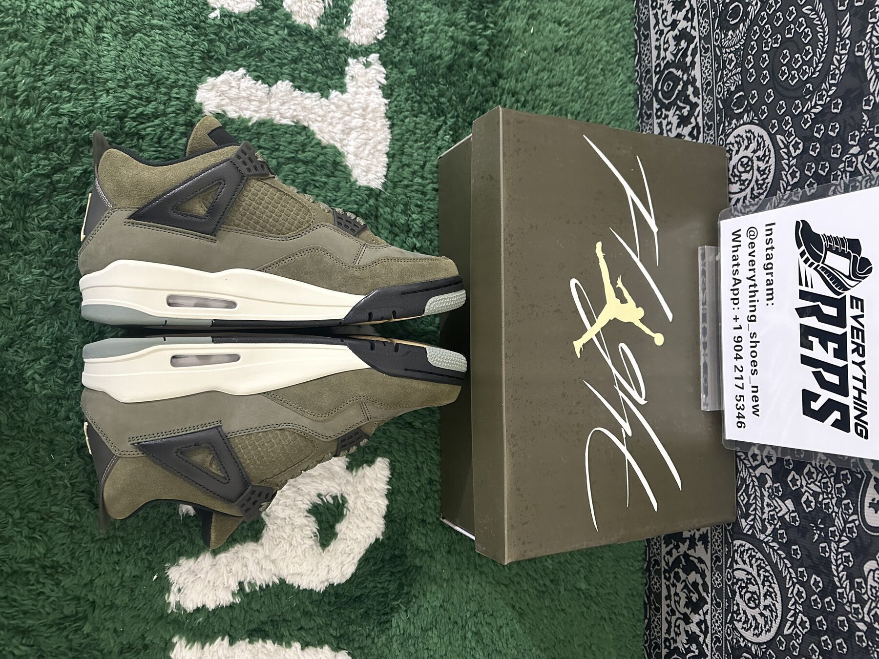 AJ4 Craft Medium Olive - Image 2