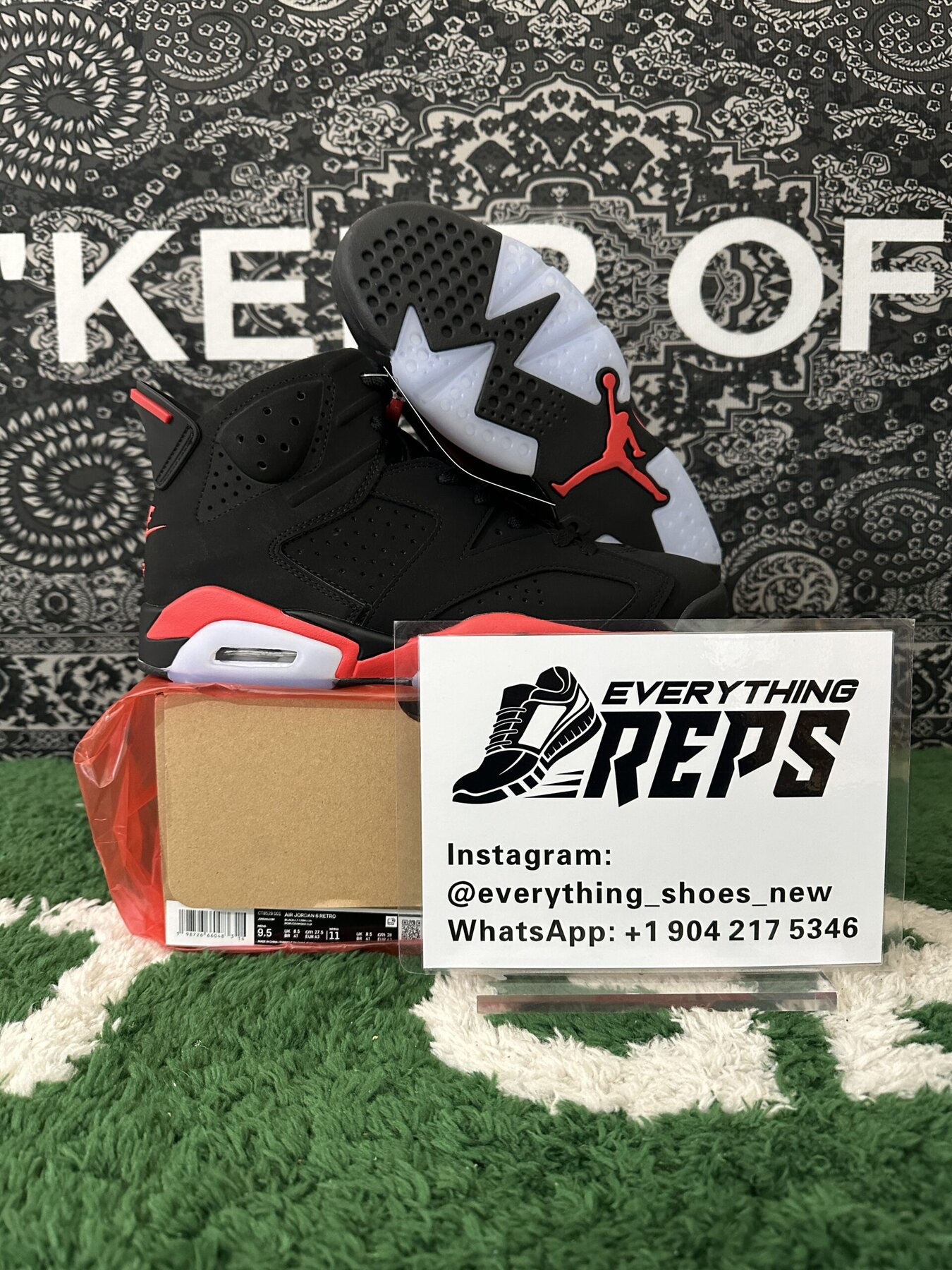 AJ6 Retro Black Infrared - Image 2
