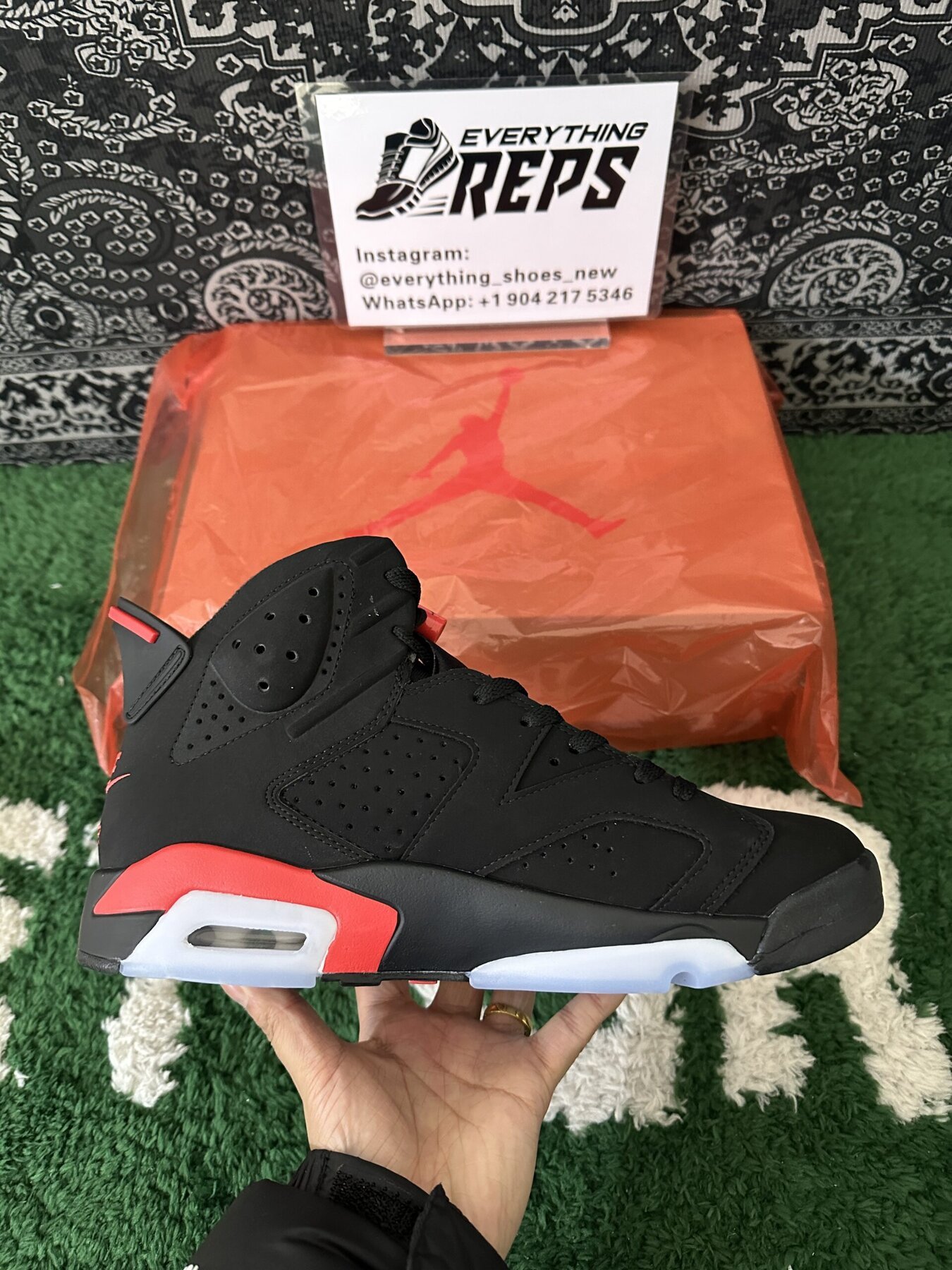 AJ6 Retro Black Infrared - Image 5