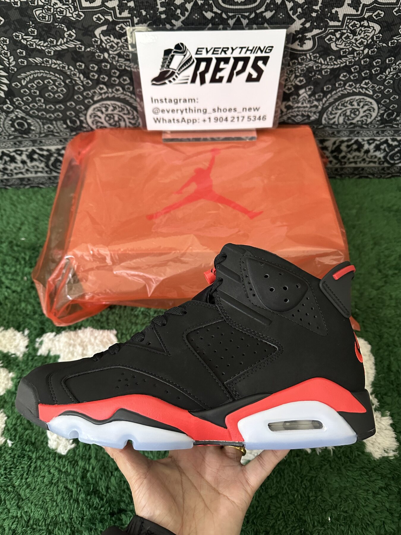 AJ6 Retro Black Infrared - Image 6