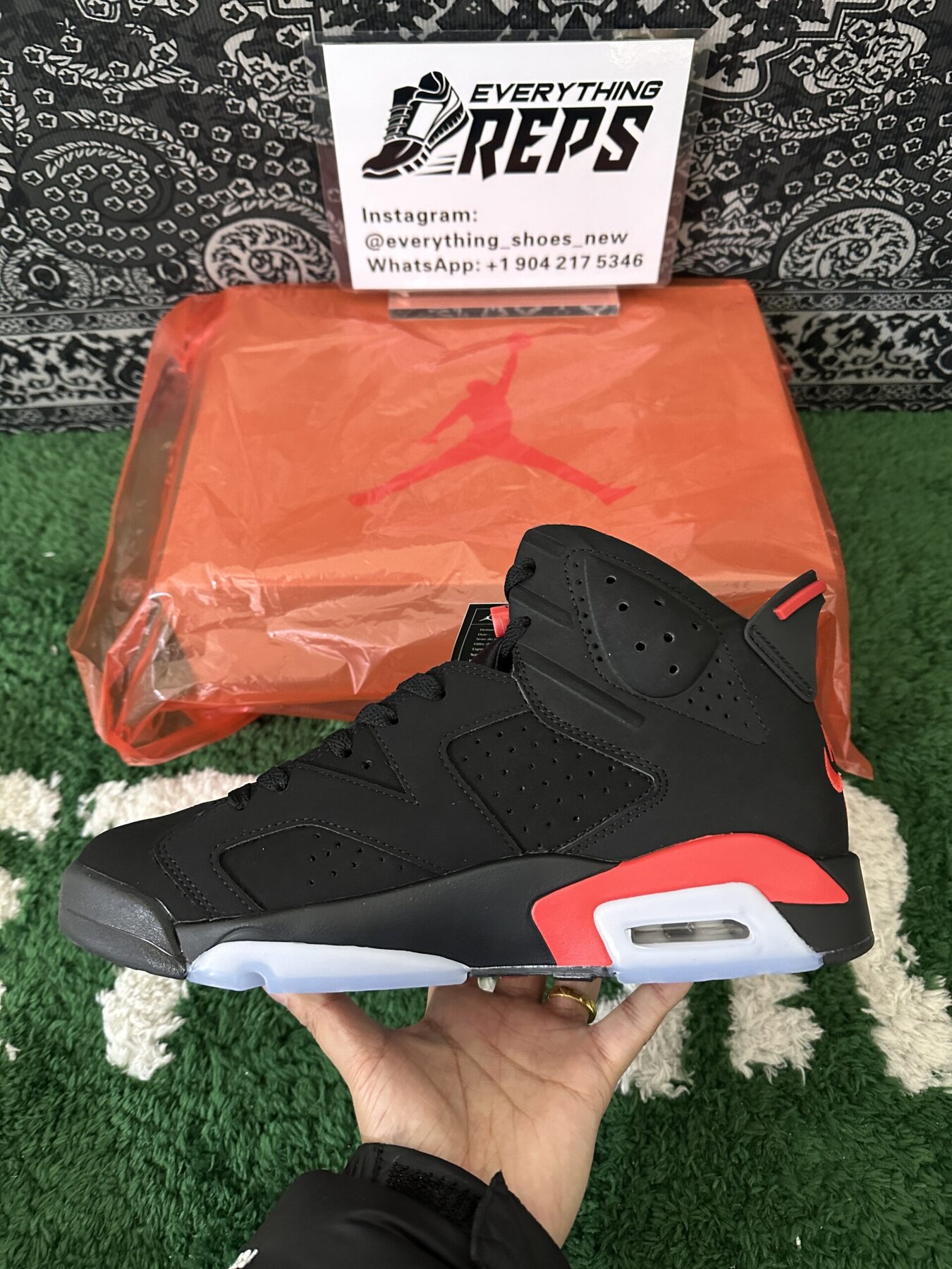 AJ6 Retro Black Infrared - Image 7