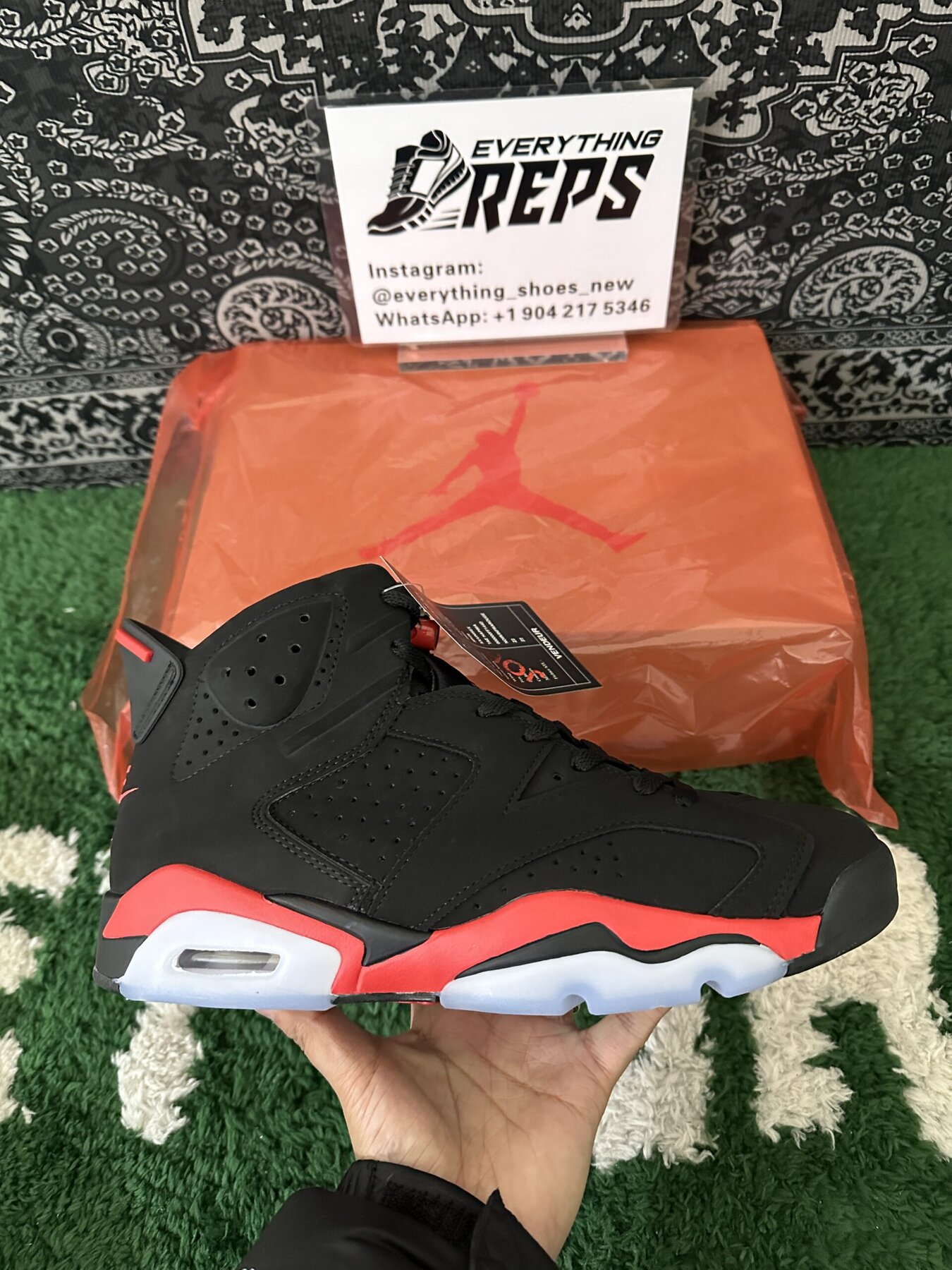AJ6 Retro Black Infrared - Image 8