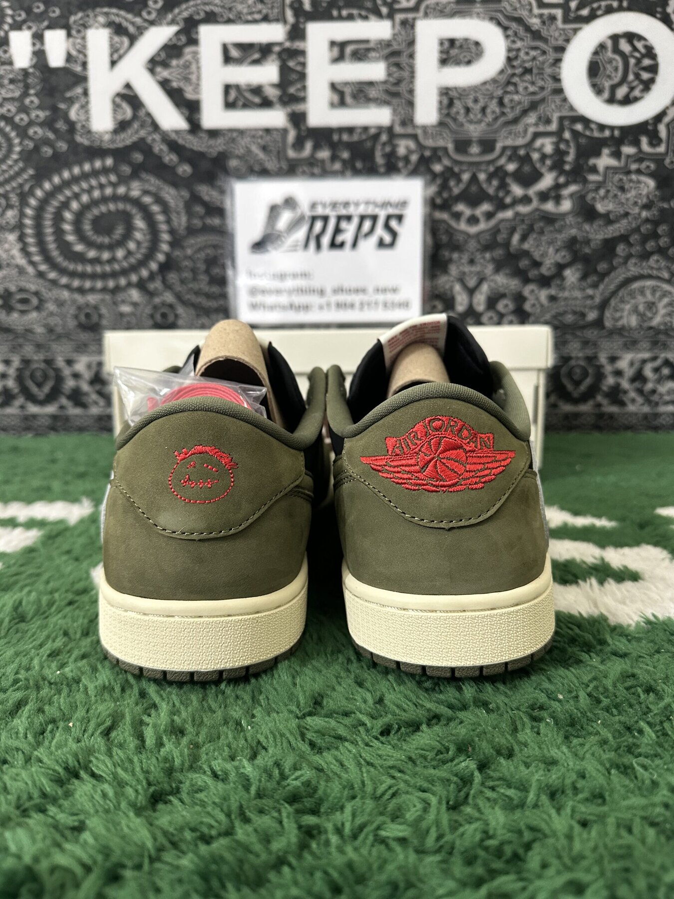 TS AJ1 Low OG Black-Olive - Image 4